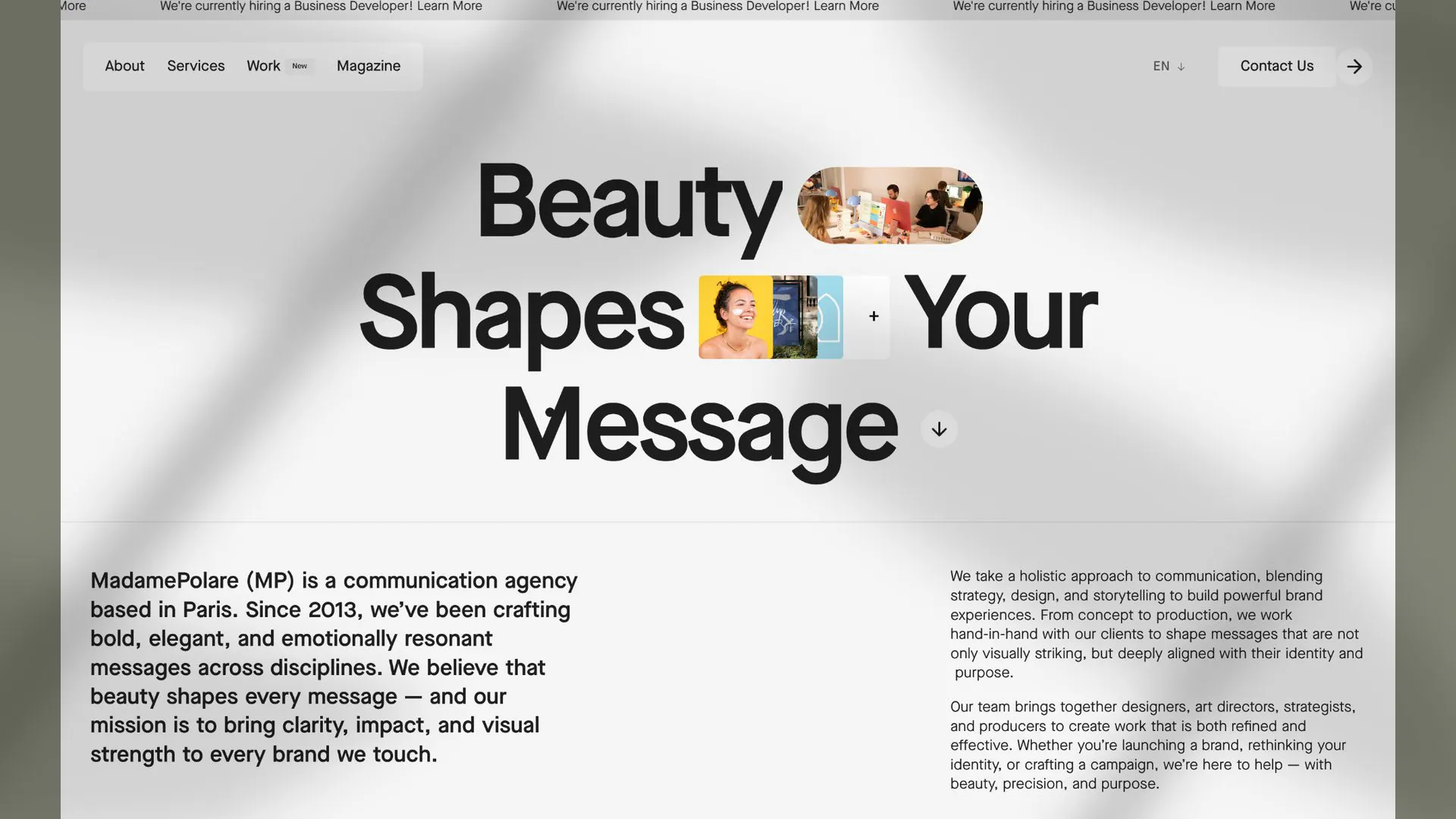 homepage hero