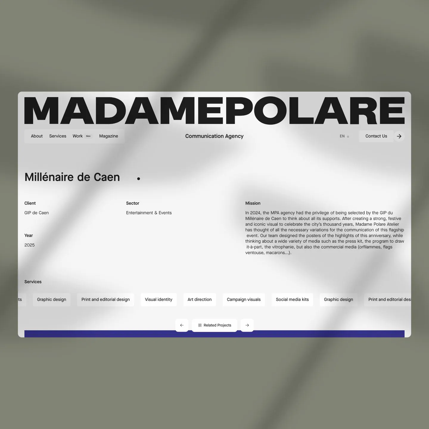 project case study page