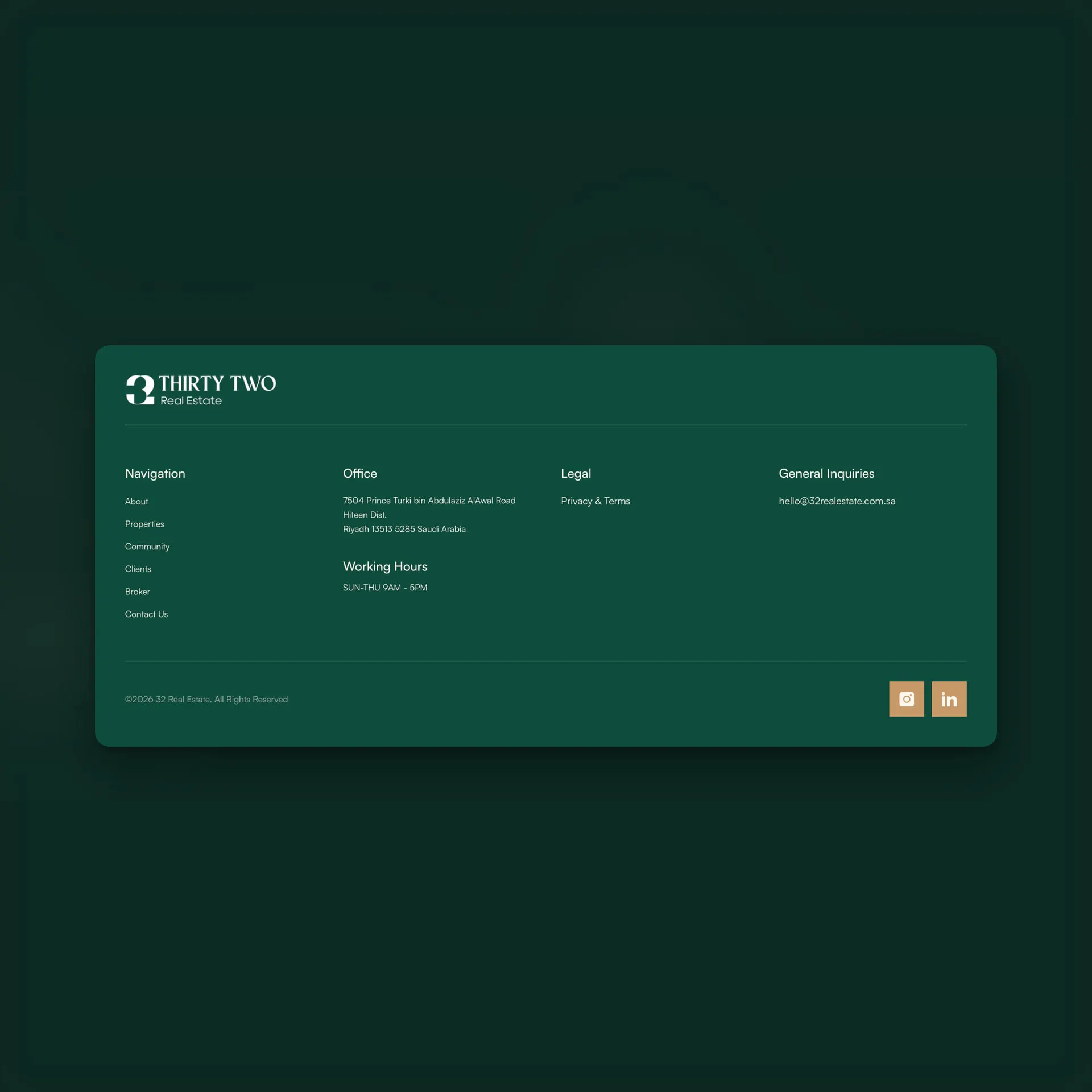 32 Real Estate — screen 7