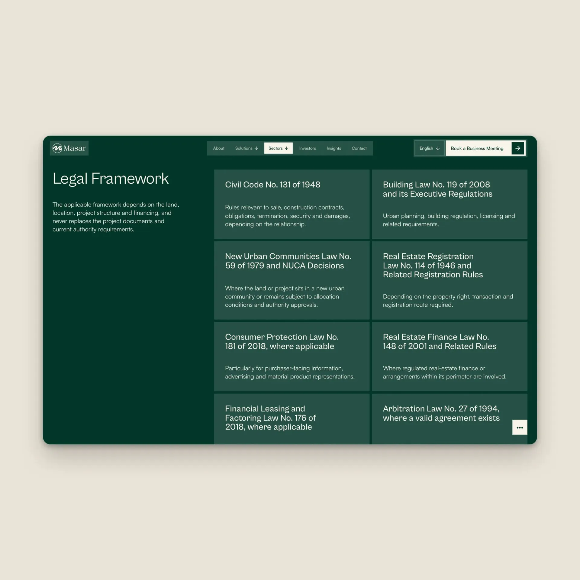 MASAR Business Legal Advisors — screen 16