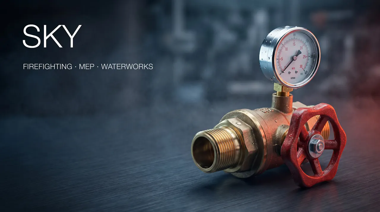 brand shot — valve and pressure gauge