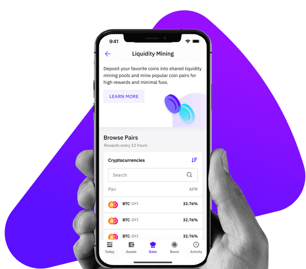 Select liquidity mining pool