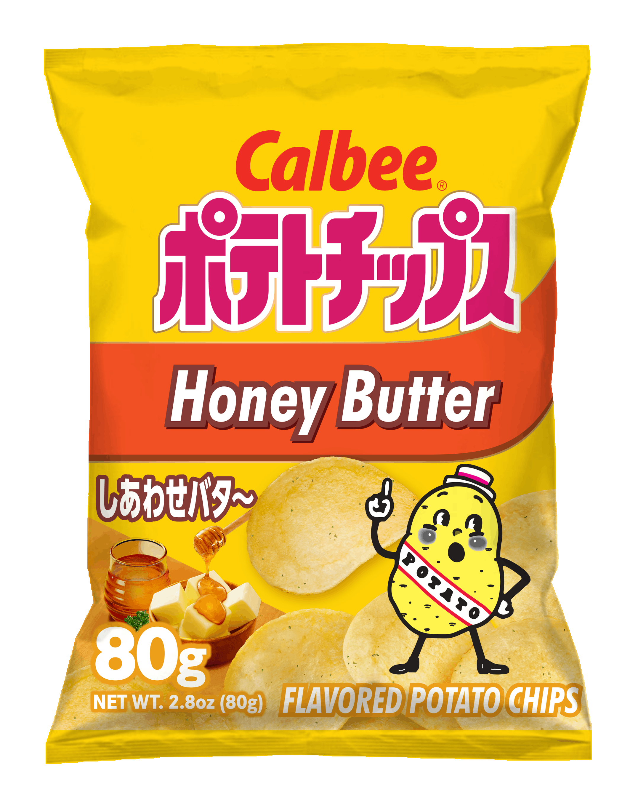 Calbee Potato Chips - Honey Butter - Front of Bag