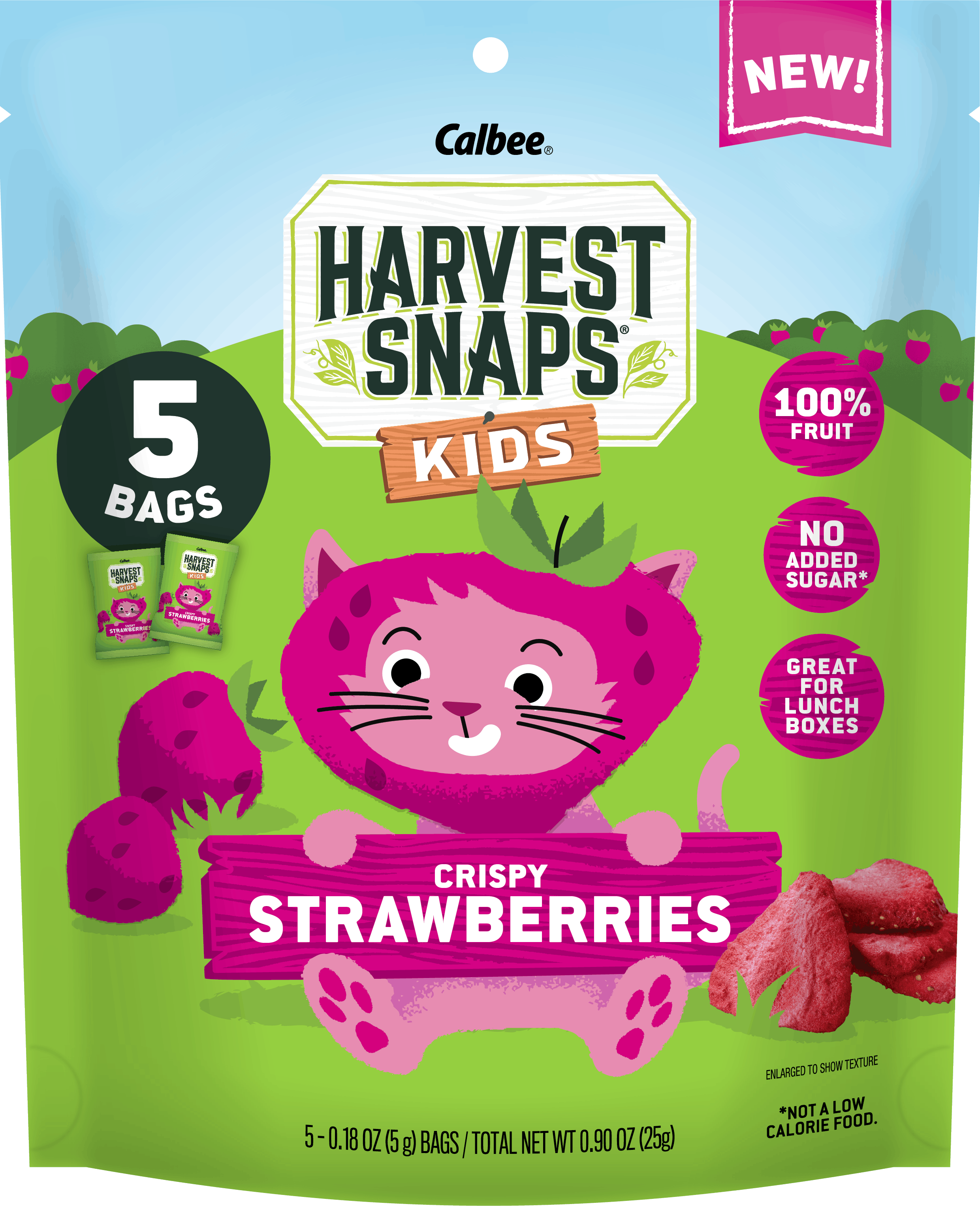 Harvest Snaps Kids Strawberries Front of Package