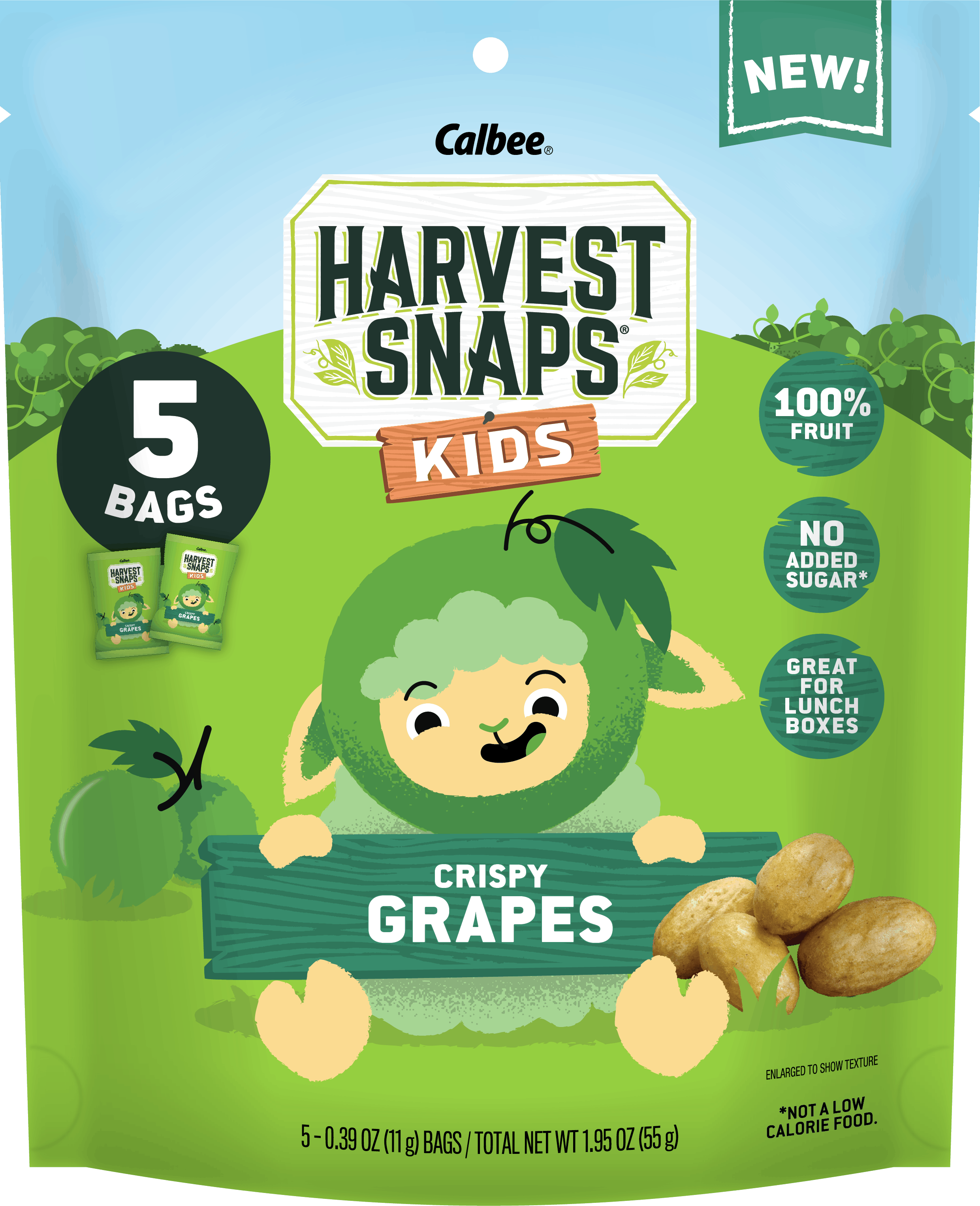 Harvest Snaps Kids Grapes Front of Package