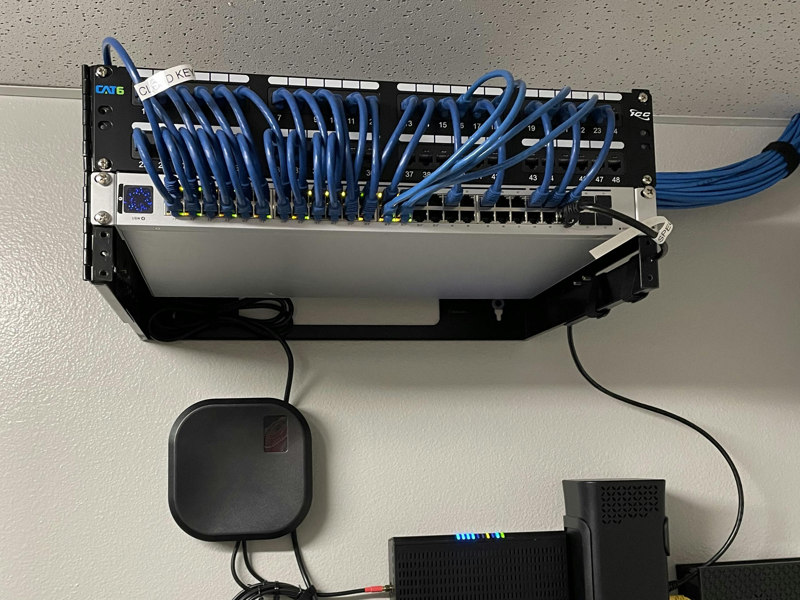 office cabling rebuilt for servers