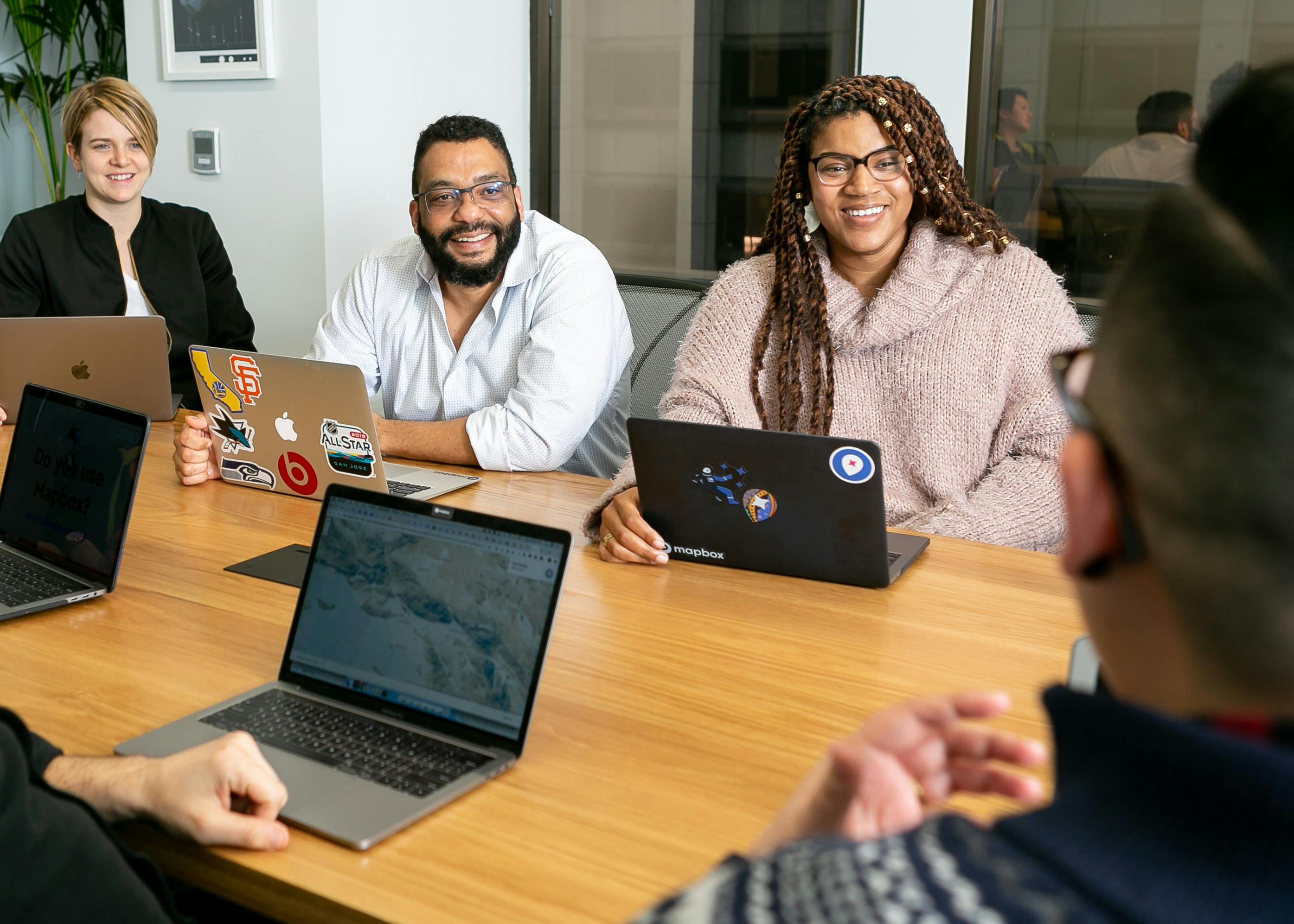 A team working together in a business meeting