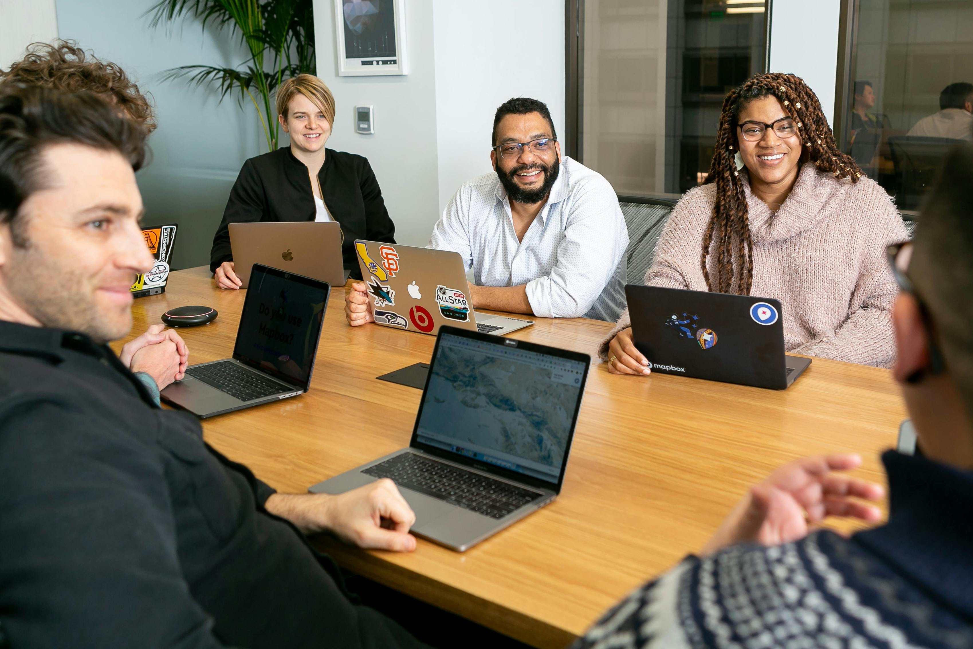 A team working together in a business meeting