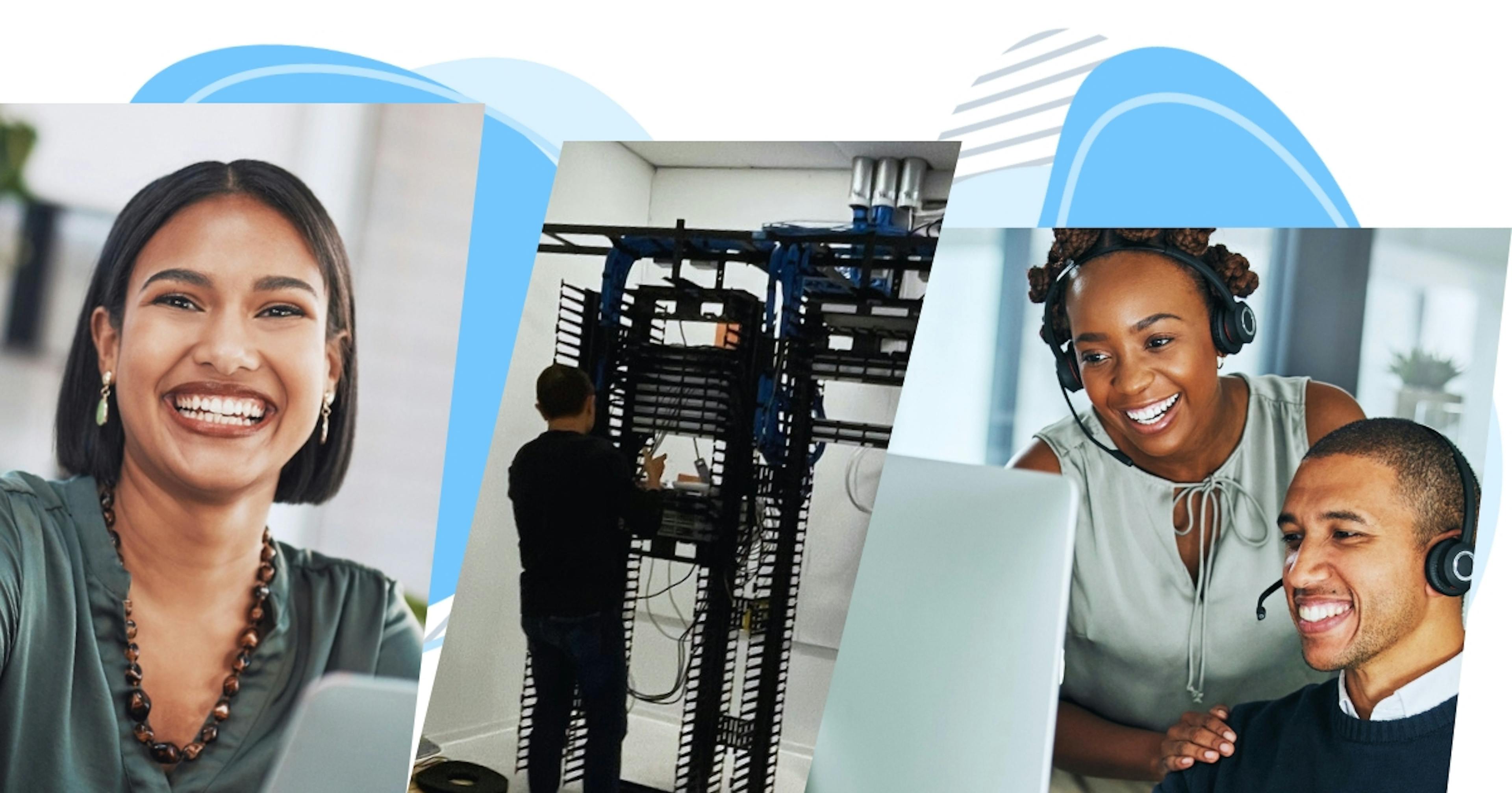 employees working at computers