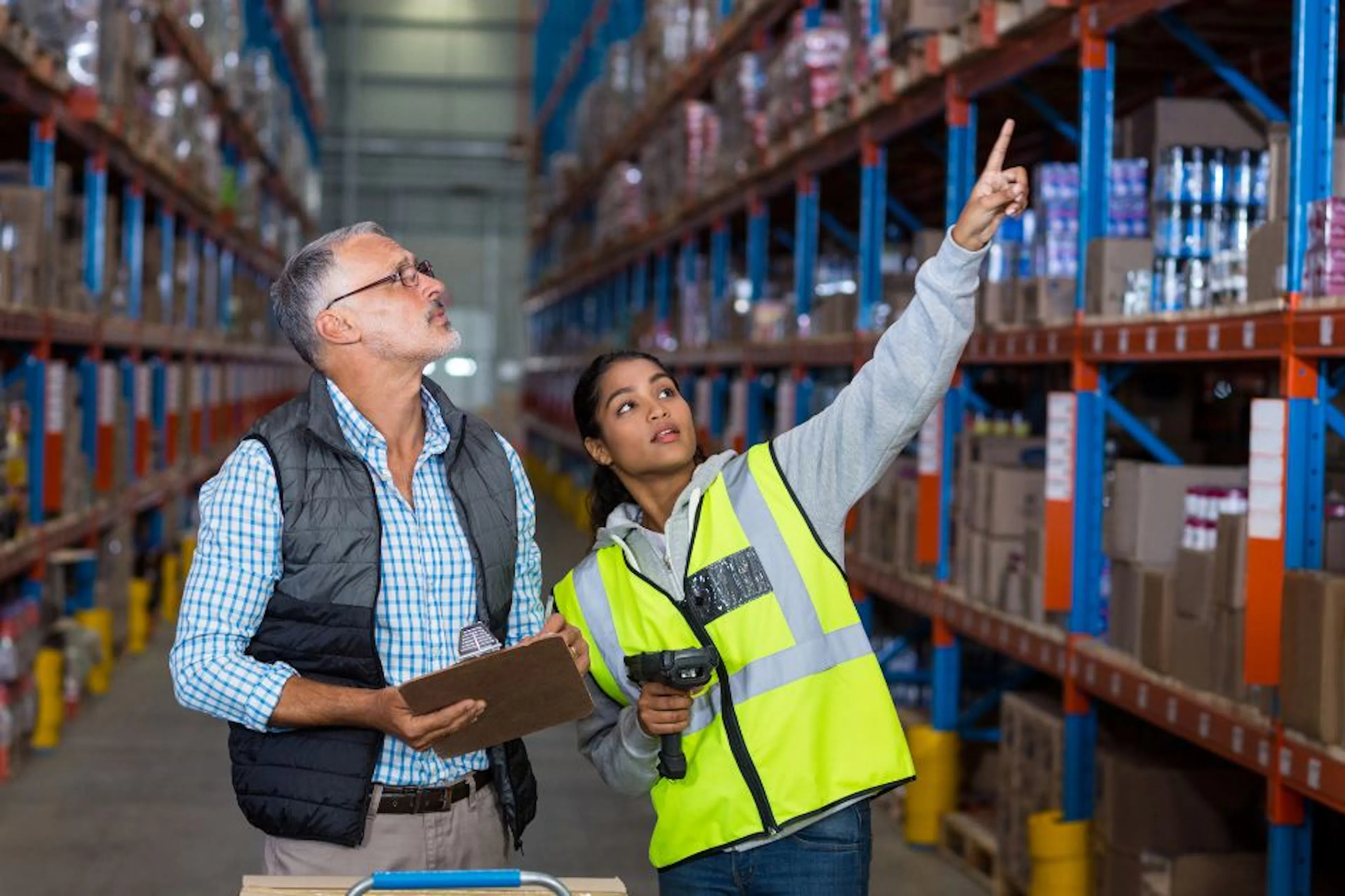 working in a warehouse