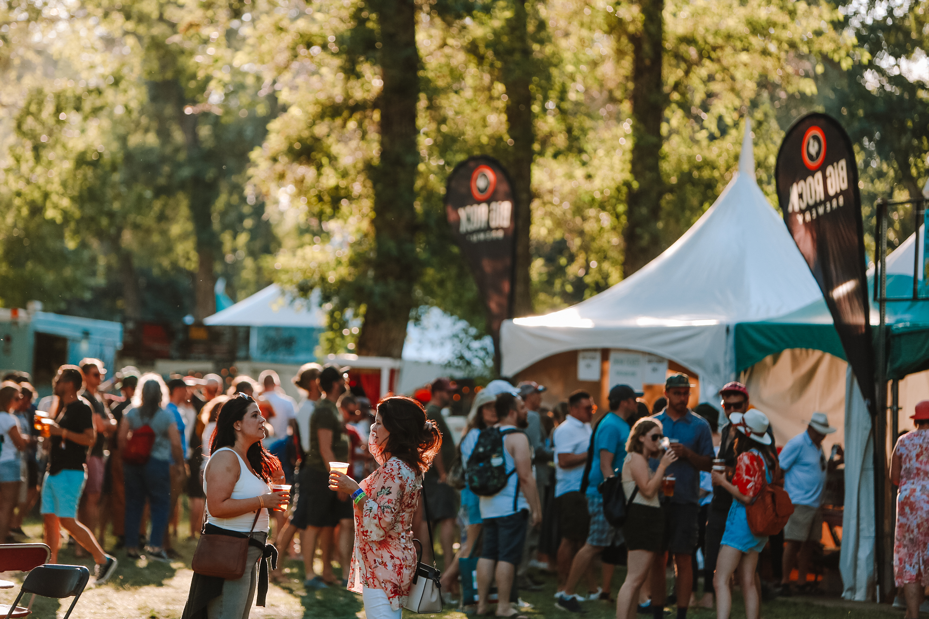 The beer gardens at the Calgary Folk Fest.
