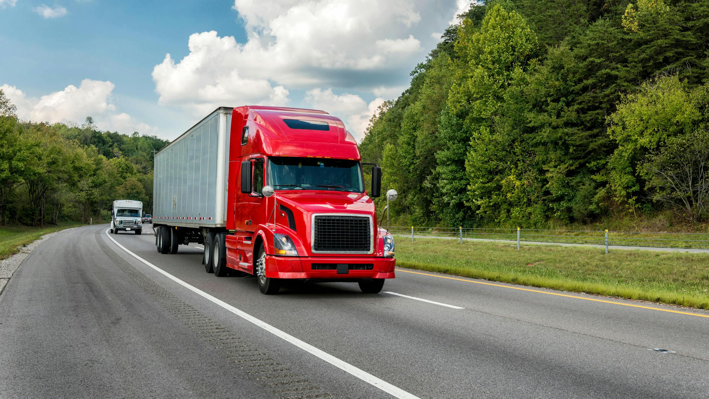 truck on the road