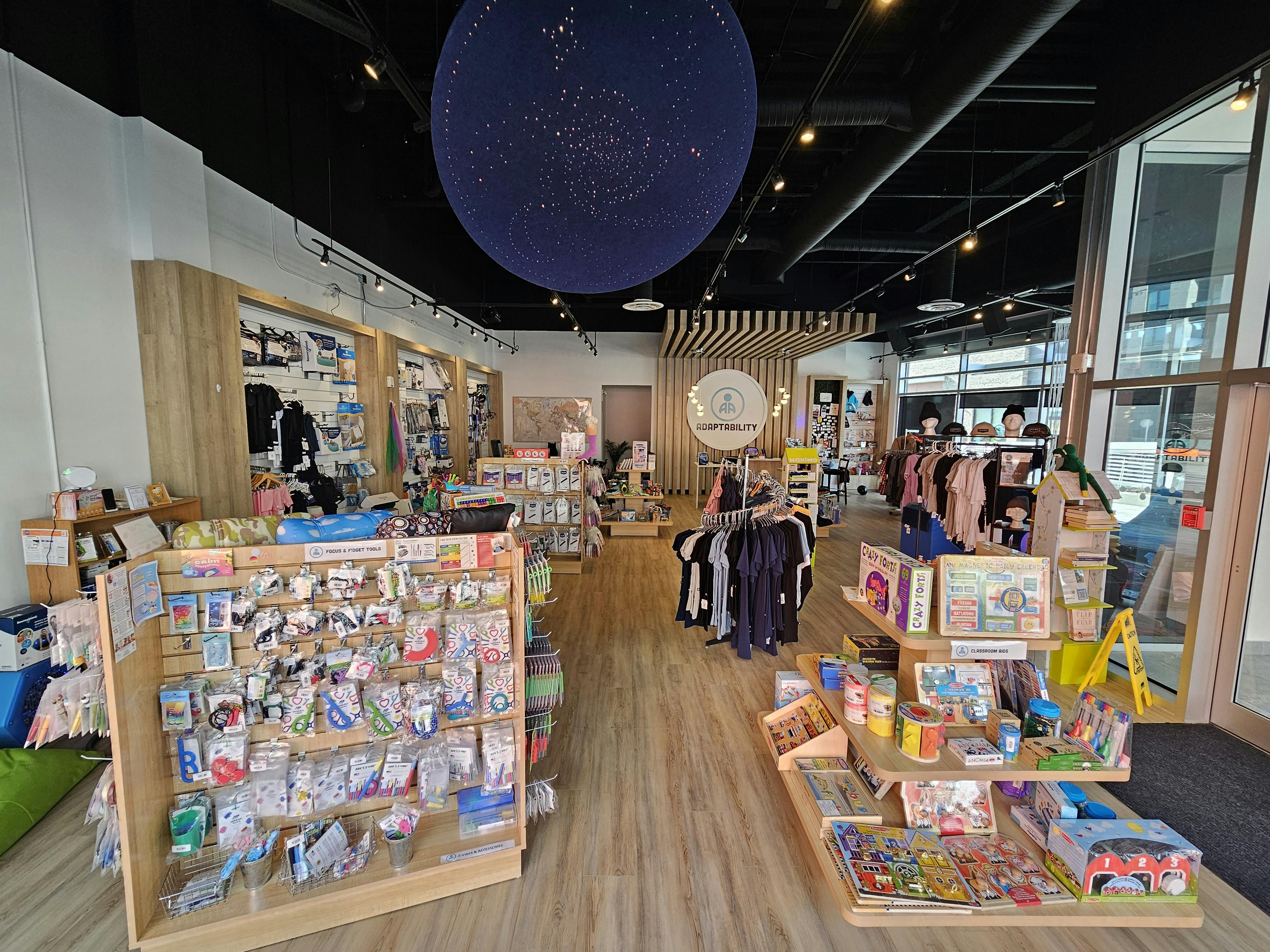 inside shot of AdaptAbility's store 