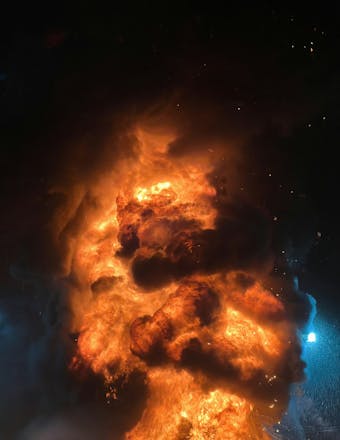 a falla of a gigantic man over 10 meters tall in the center of Valencia