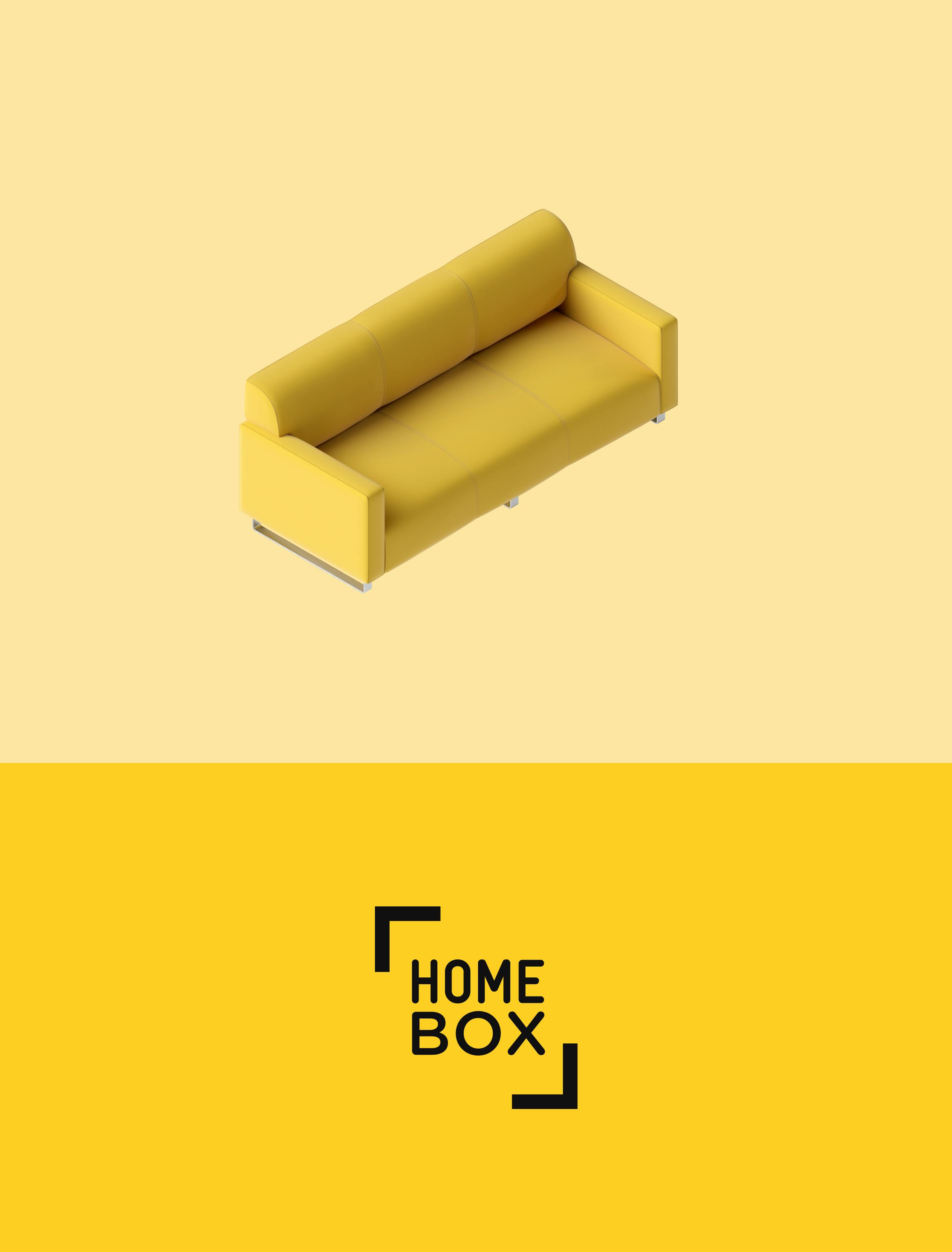 homebox's logo & 3D illustration