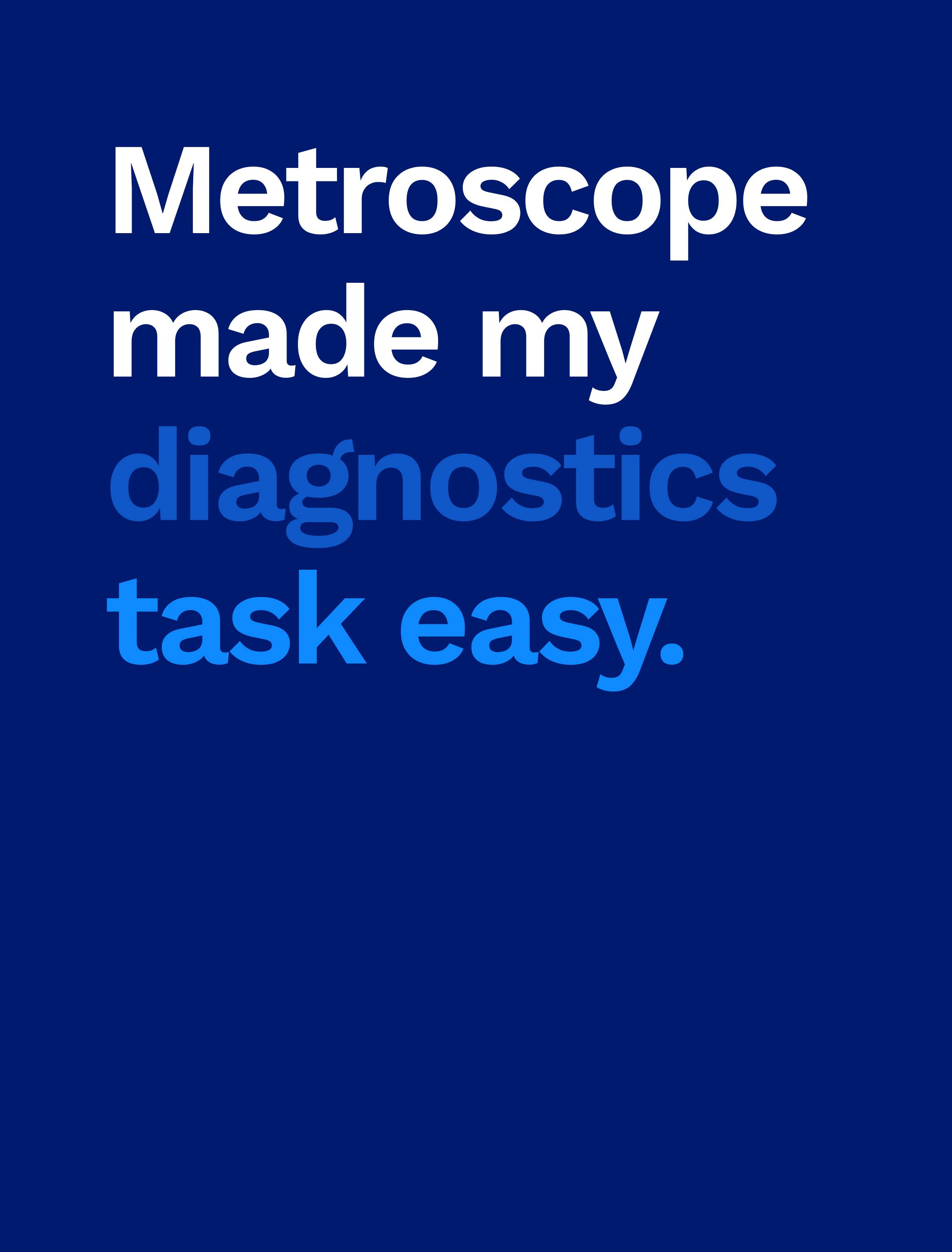 Metroscope quote on blue background