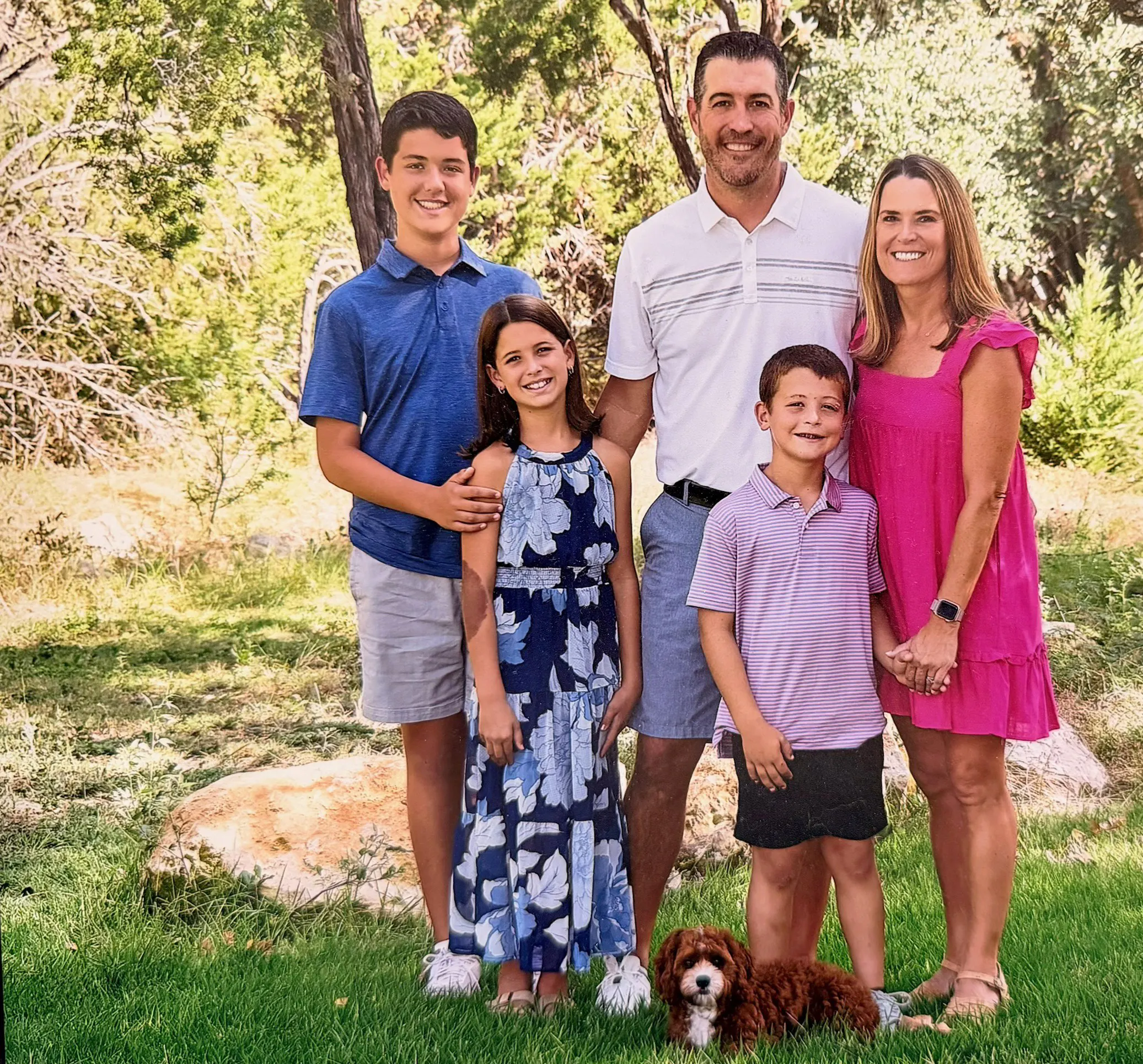 Ryan and Lacey Kohnen, founders of Caltex Medical, with their family