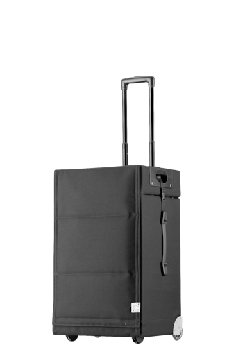  Pull Up Camera Case Avantgarde 61L - Vorderansicht geschlossen mit ausgezogenem Trolley Teleskop-Griff