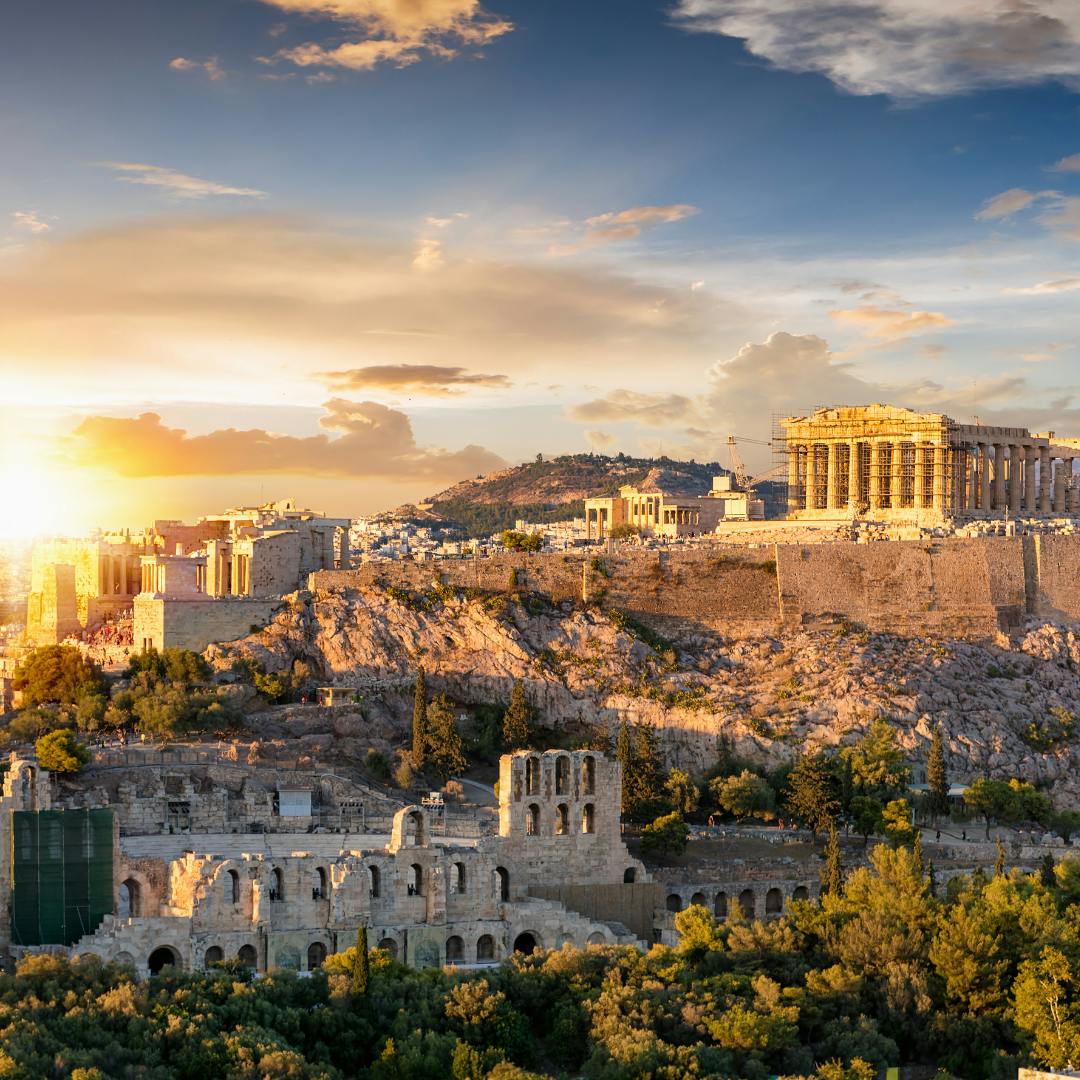 De historische stad Athene 