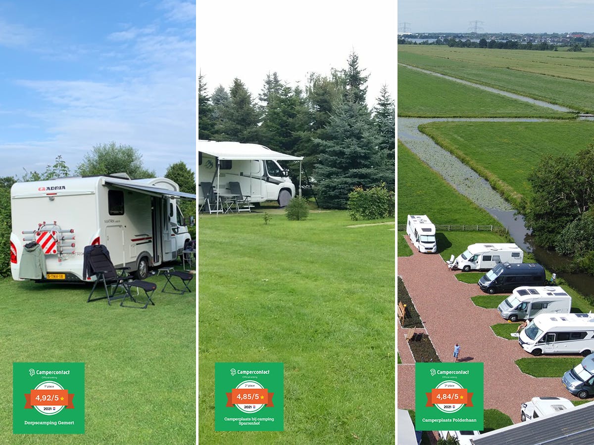 Camperlocaties van het jaar 2021 - Nederland