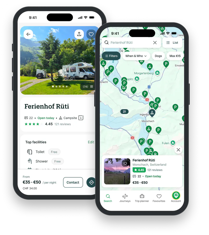 Campercontact PRO+ in the app