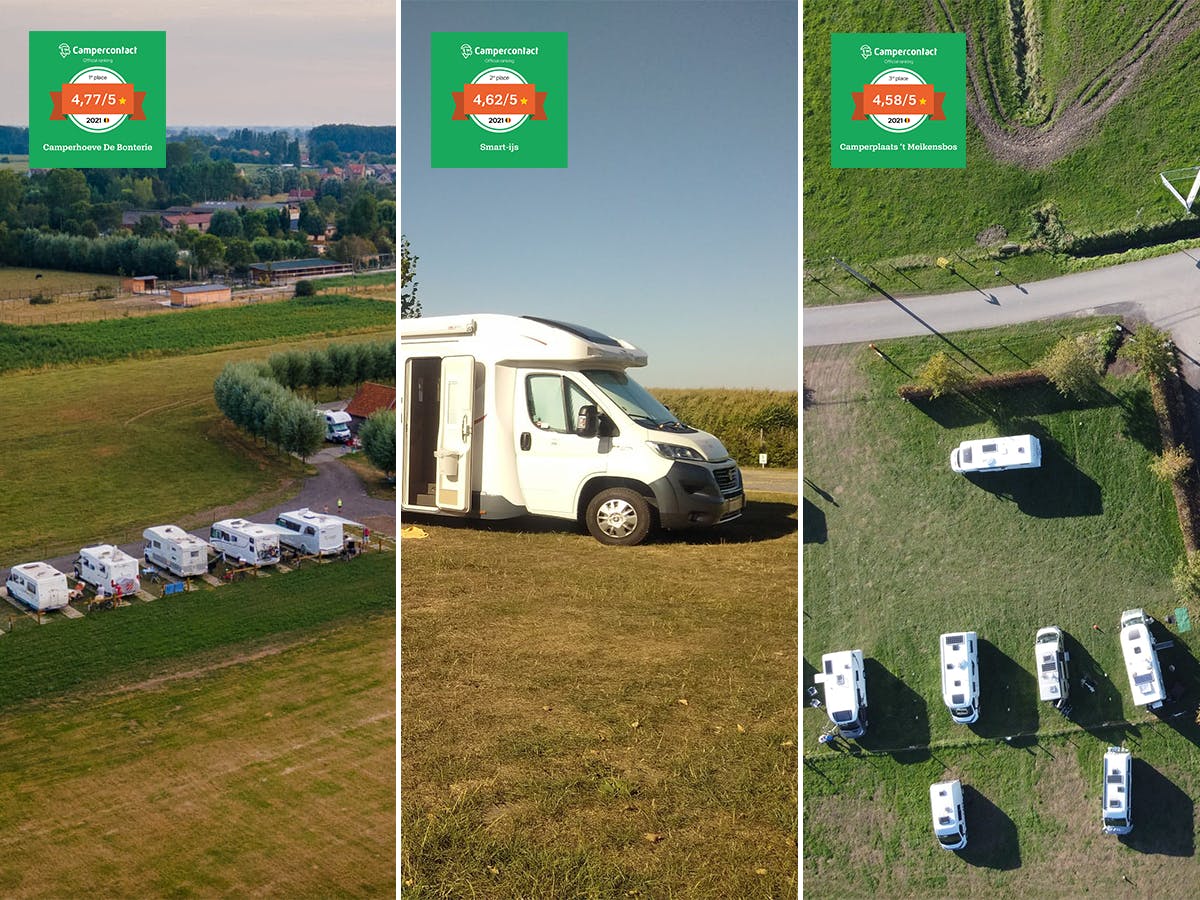 Camperlocaties van het jaar 2021 - Belgie