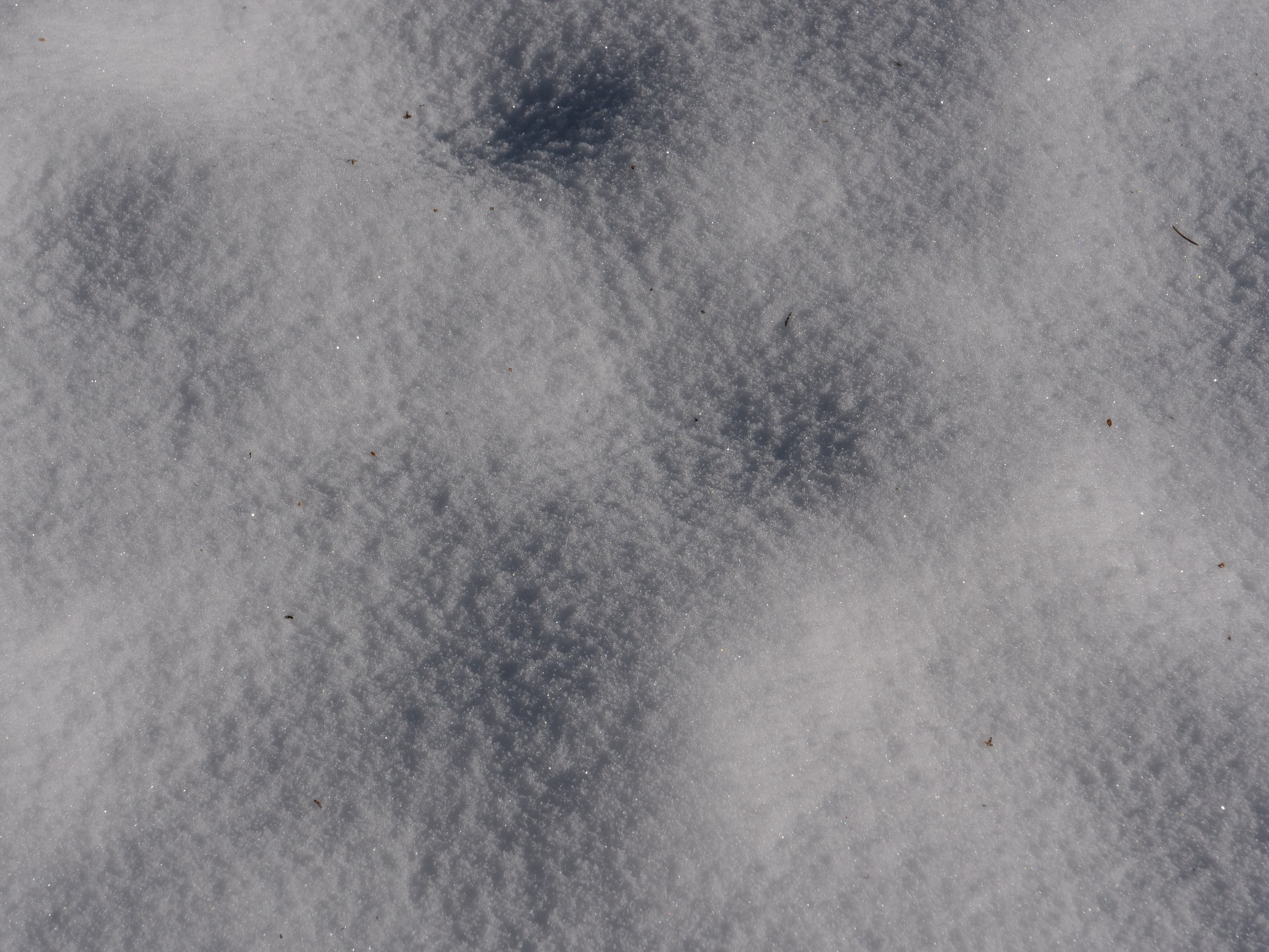 Schnee der in der Sonne glitzert
