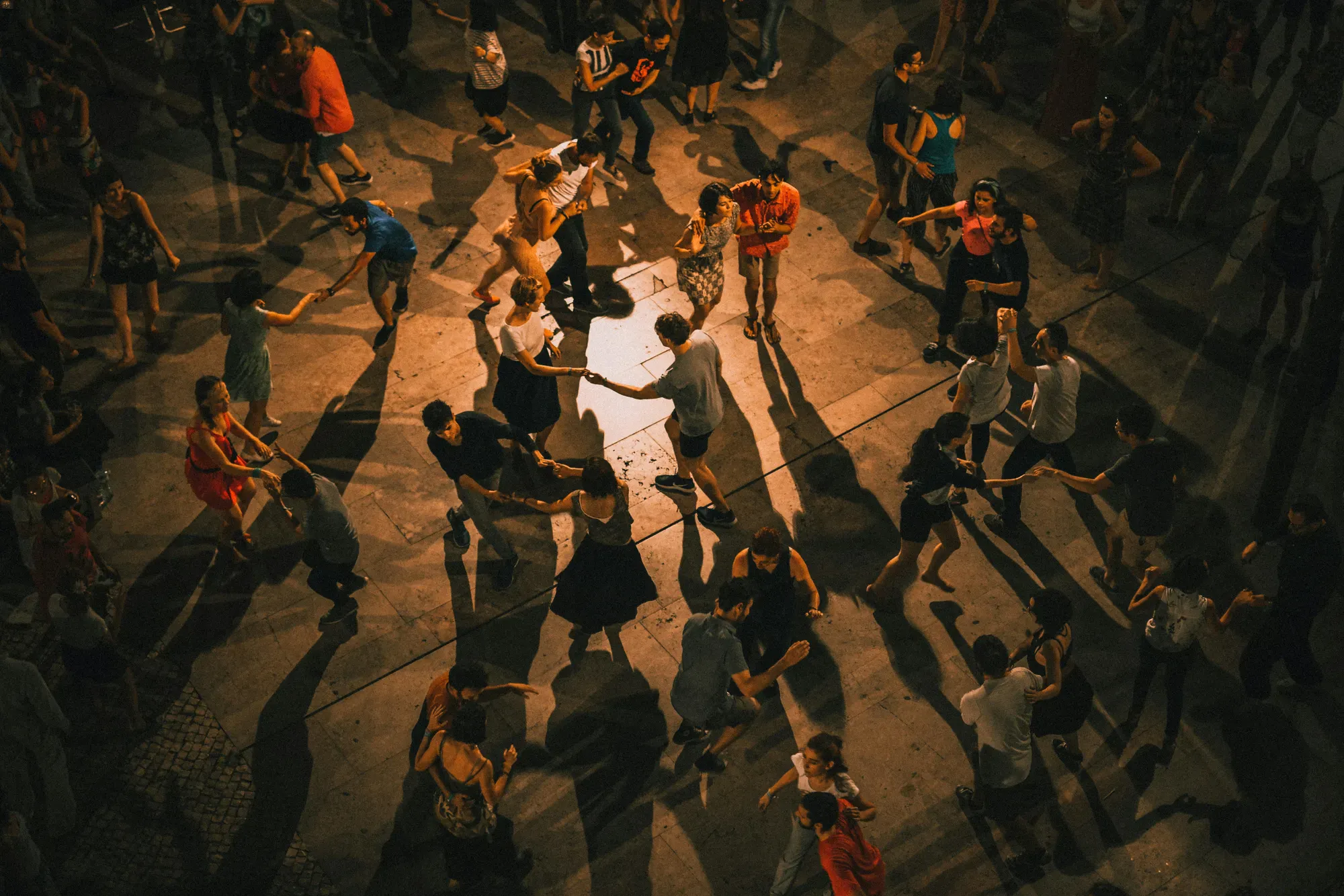 Group dancing salsa
