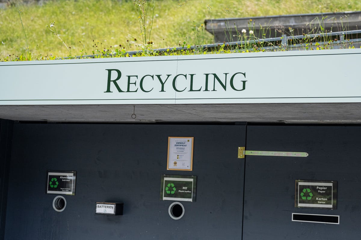 Recycling Einrichtungen Campingplatz