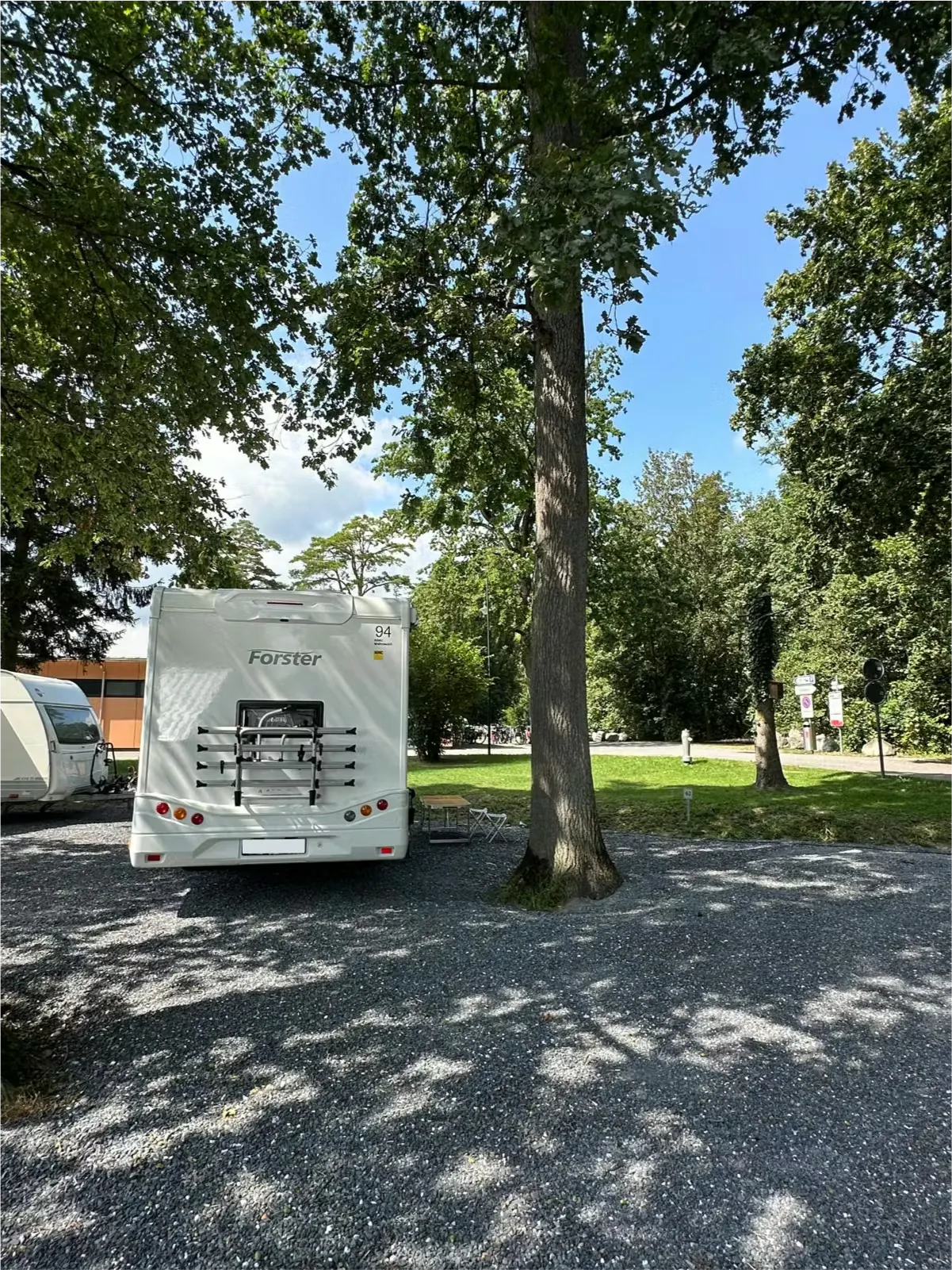 Caravan on a Comfort Pitch at Camping Bad Ragaz
