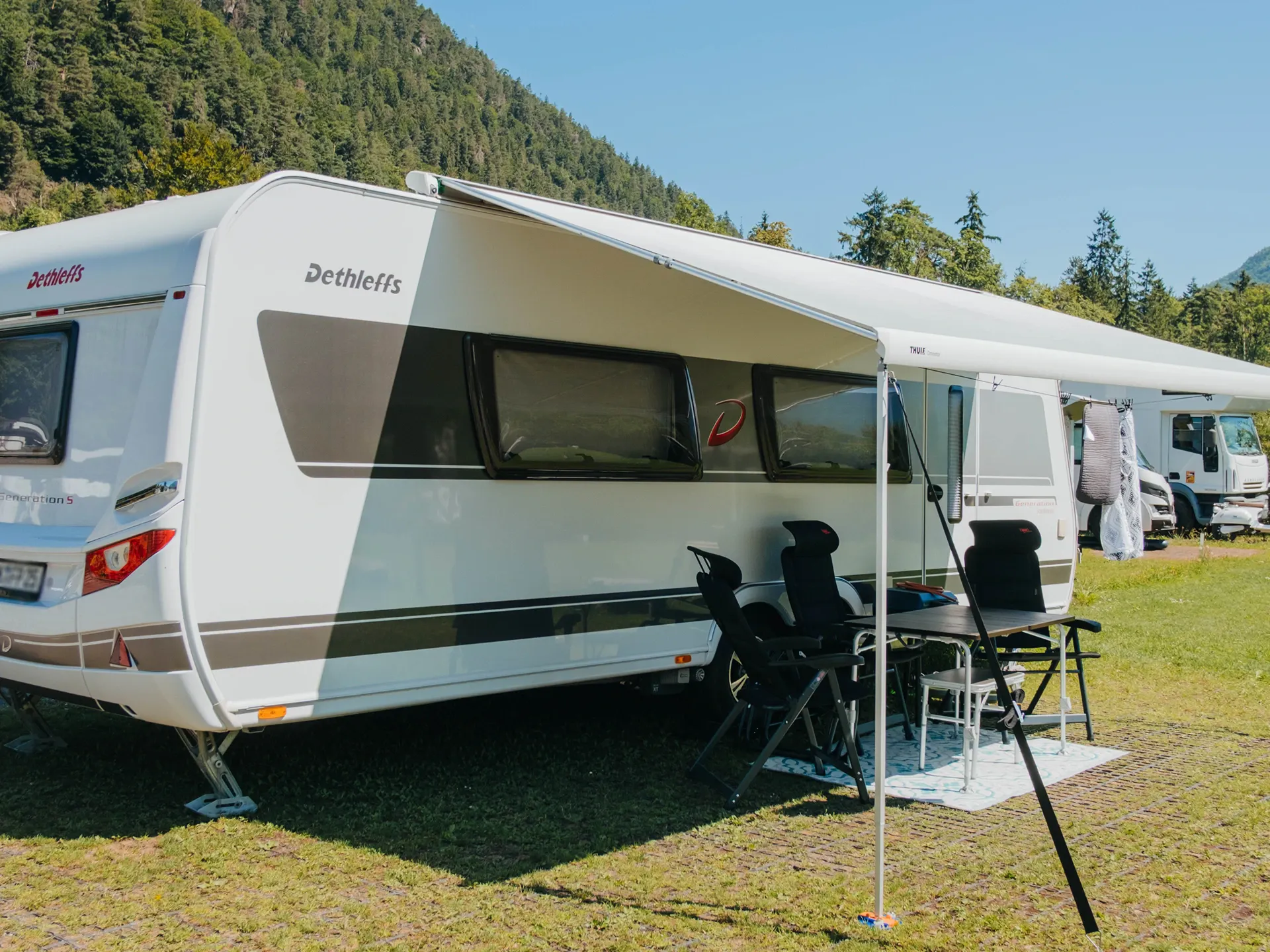 Prestige Stellplatz auf dem Camping Alpenblick