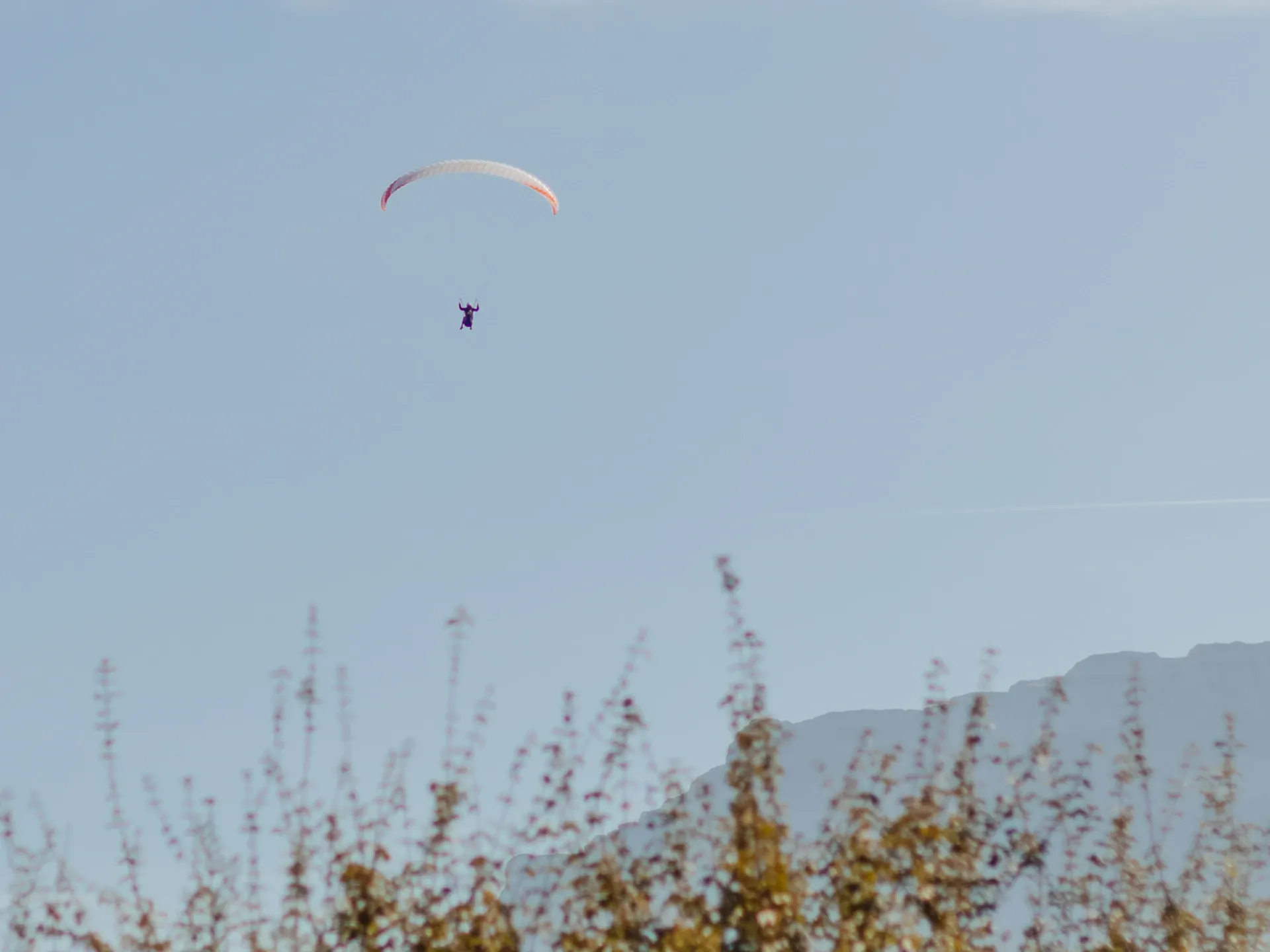 Paraglider zu sehen vom Camping Alpenblick aus