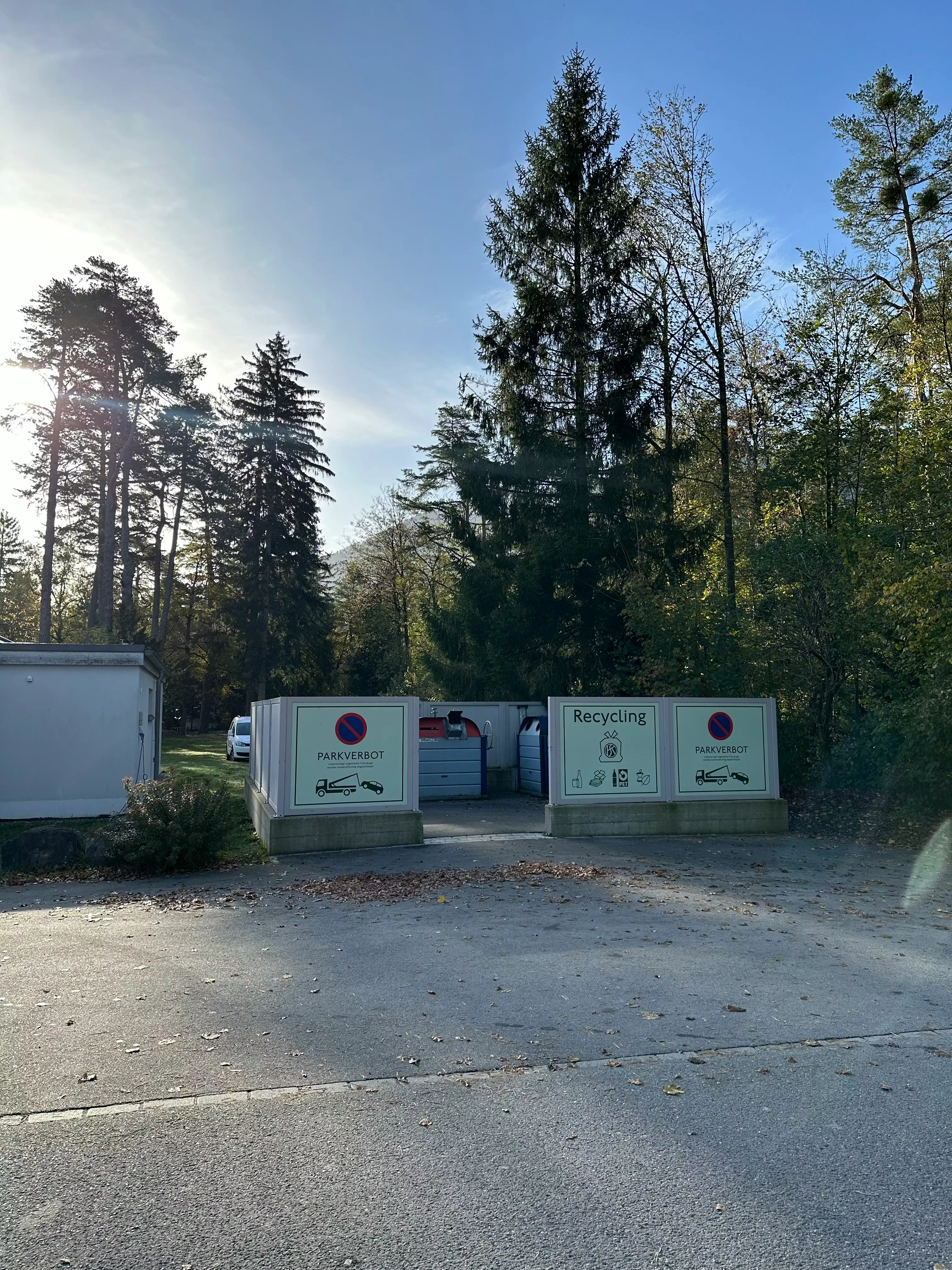 Recycling auf dem Campingplatz Bad Ragaz