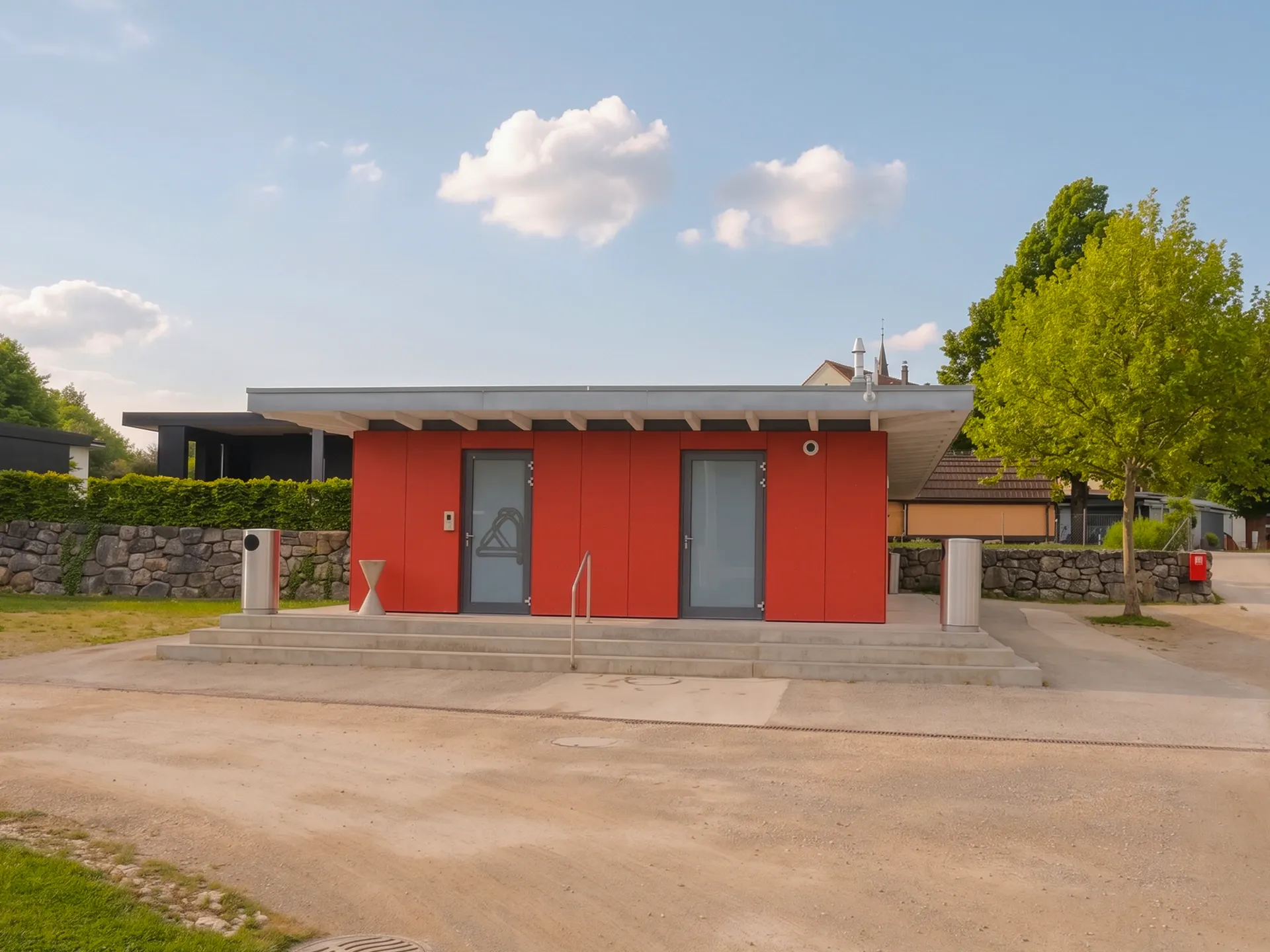 Sanitäranlagen des Camping Erlach am Bielersee