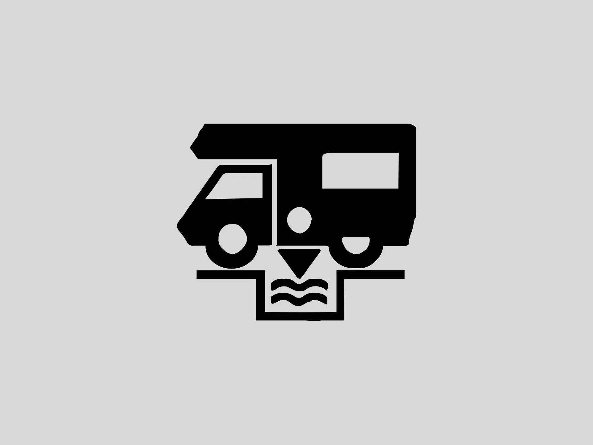 Camper Service Station Icon Bild