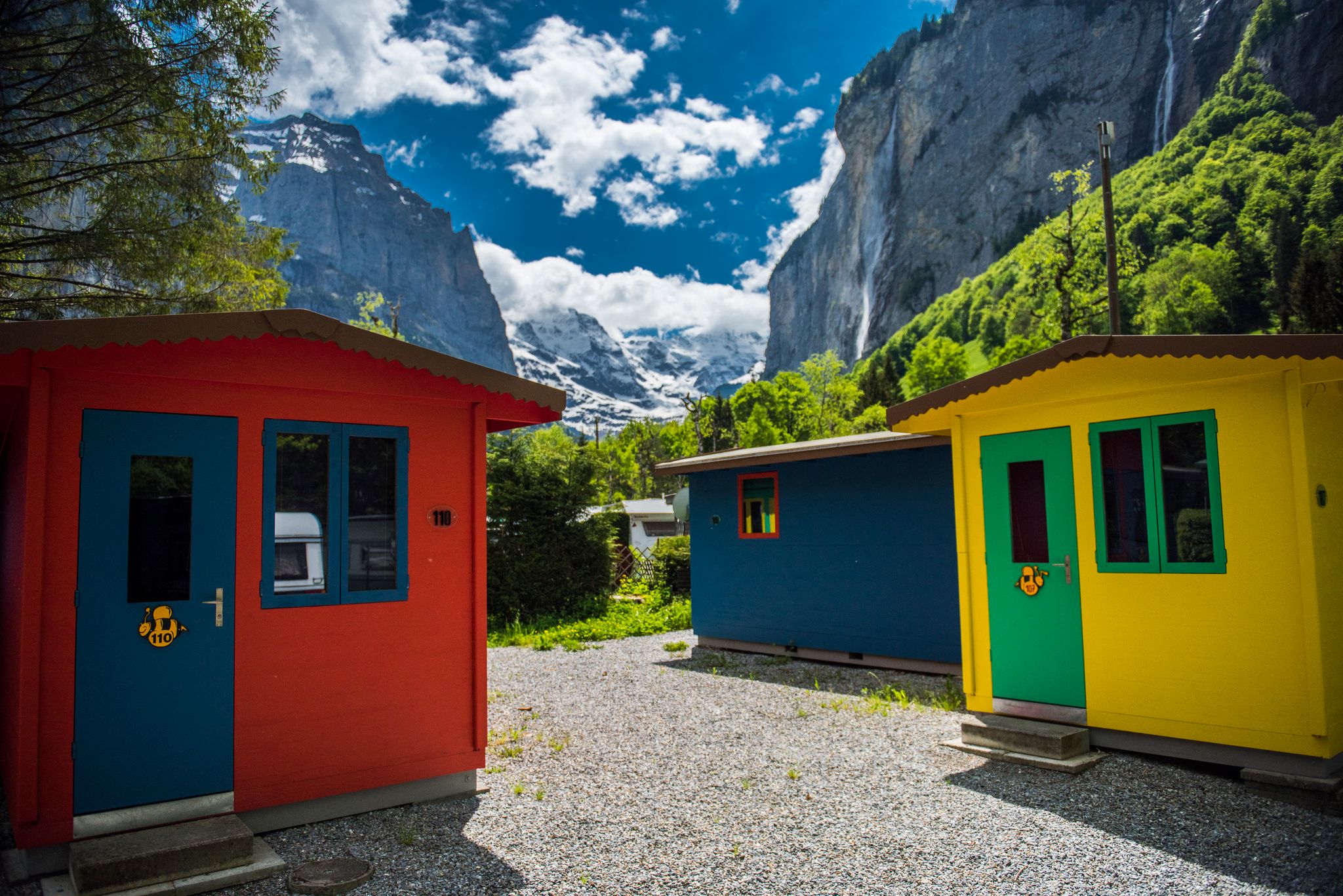 Fuchsbau auf dem Camping Jungfrau, vorher Foto
