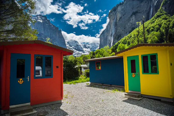 Fuchsbau auf dem Camping Jungfrau, vorher Foto