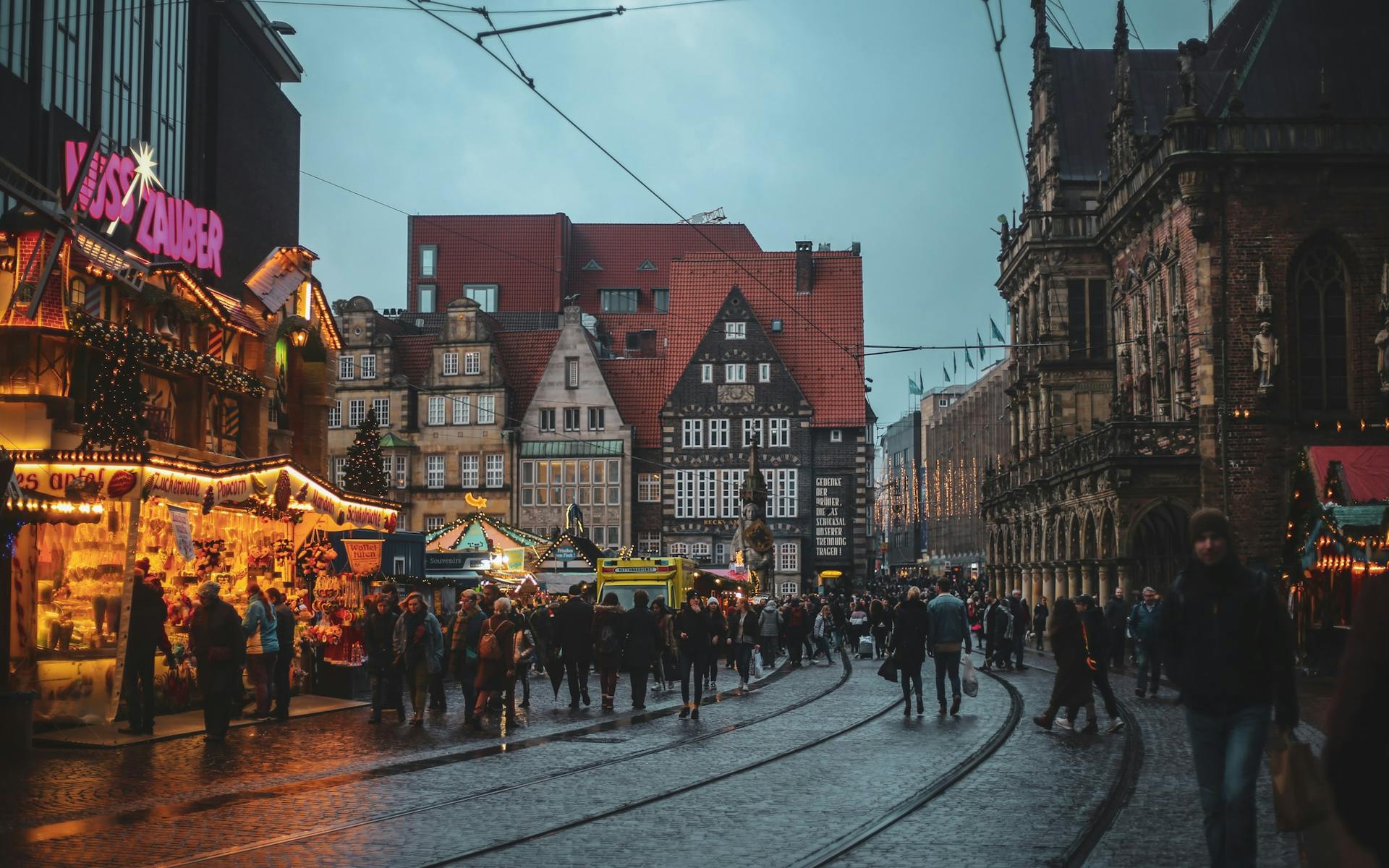 Bremen city center christmas market Germany 