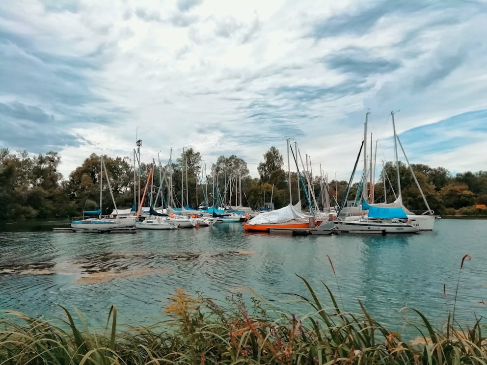 Kehl Baden-Württemberg river Rhine boats Germany
