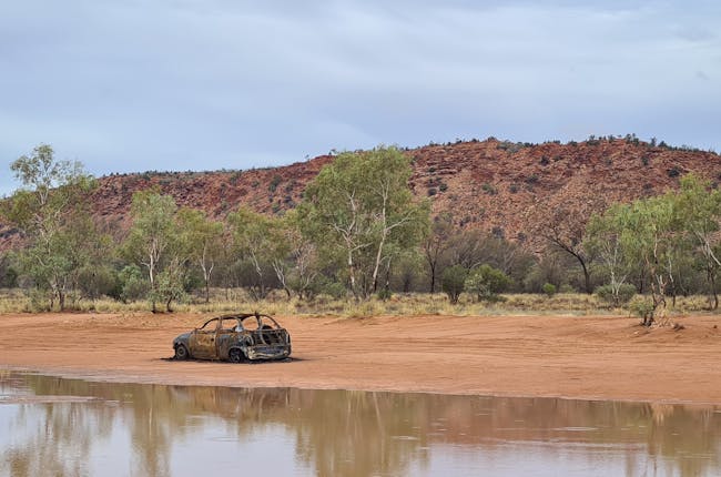 Alice Springs NT Australia Abandoned car