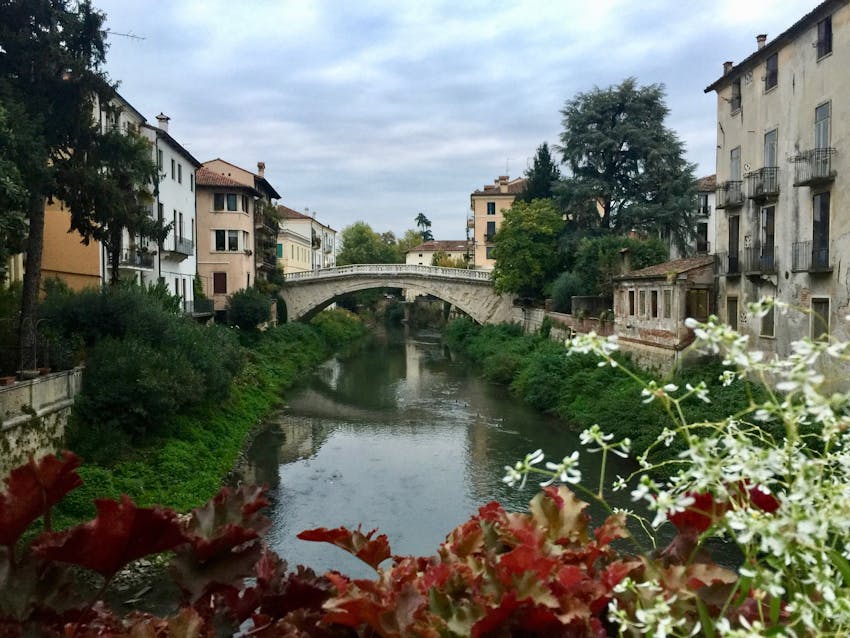 Vicenza Veneto Italy Saint Michael bridge Retrone river
