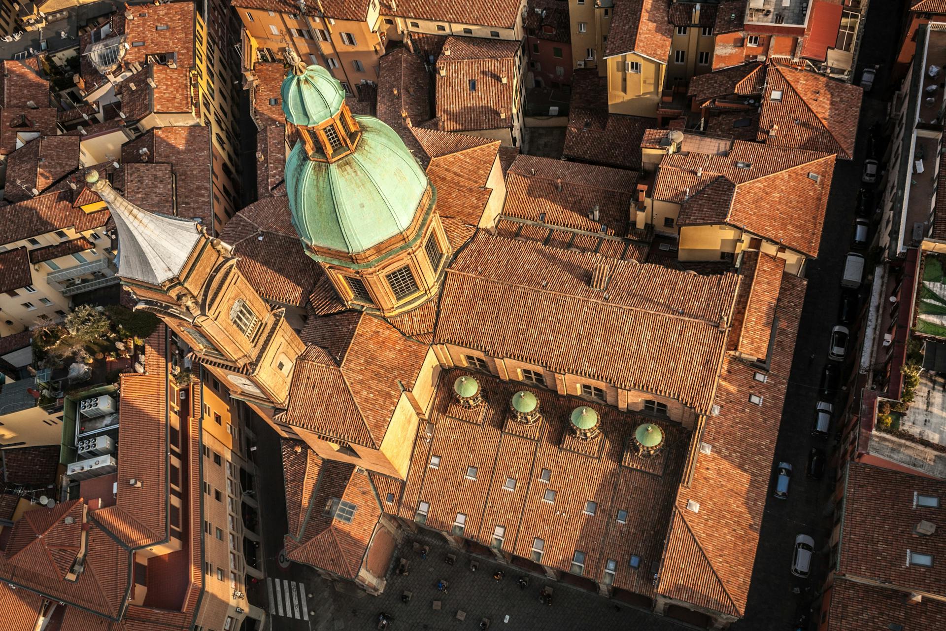 Bologna Emilia-Romagna Italy city center rooftop