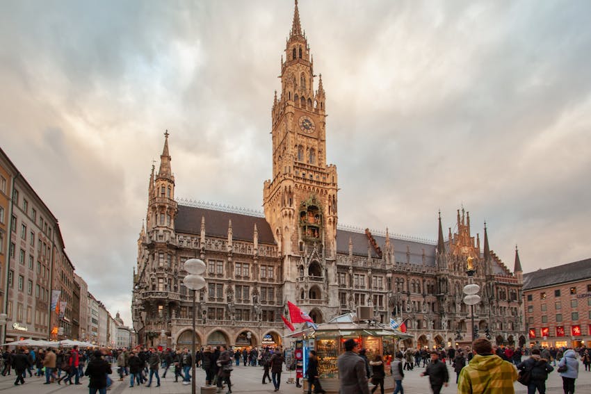 Munich Bavaria Germany Marienplatz city center 