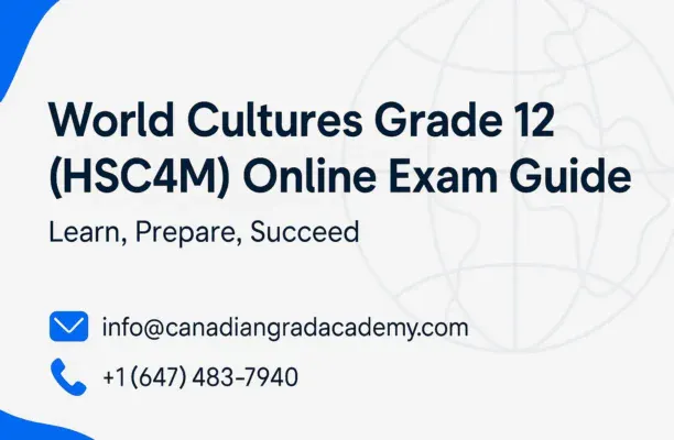 how to prepare for hsc4m world cultures grade 12 online exam