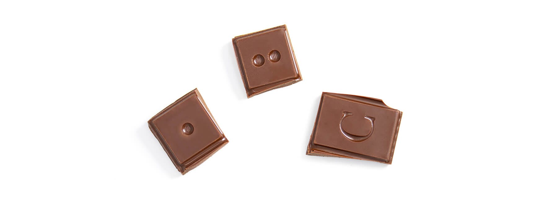 Schokoladentafel in drei Etappen