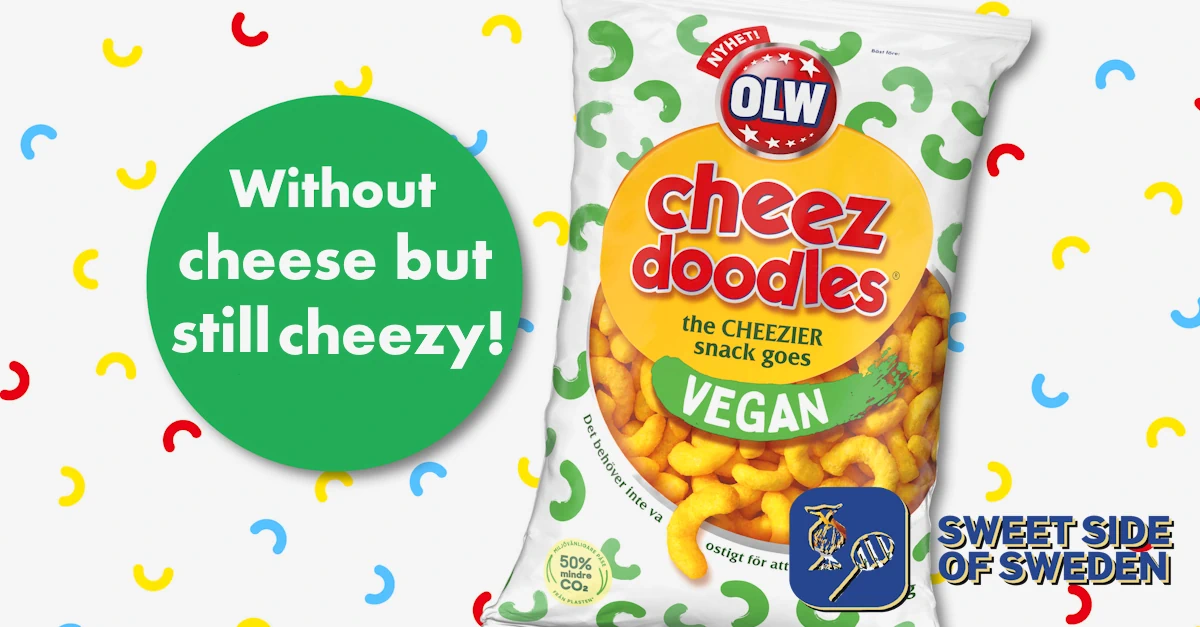 They're finally here, OLW Vegan Cheez Doodles Sweet Side of Sweden