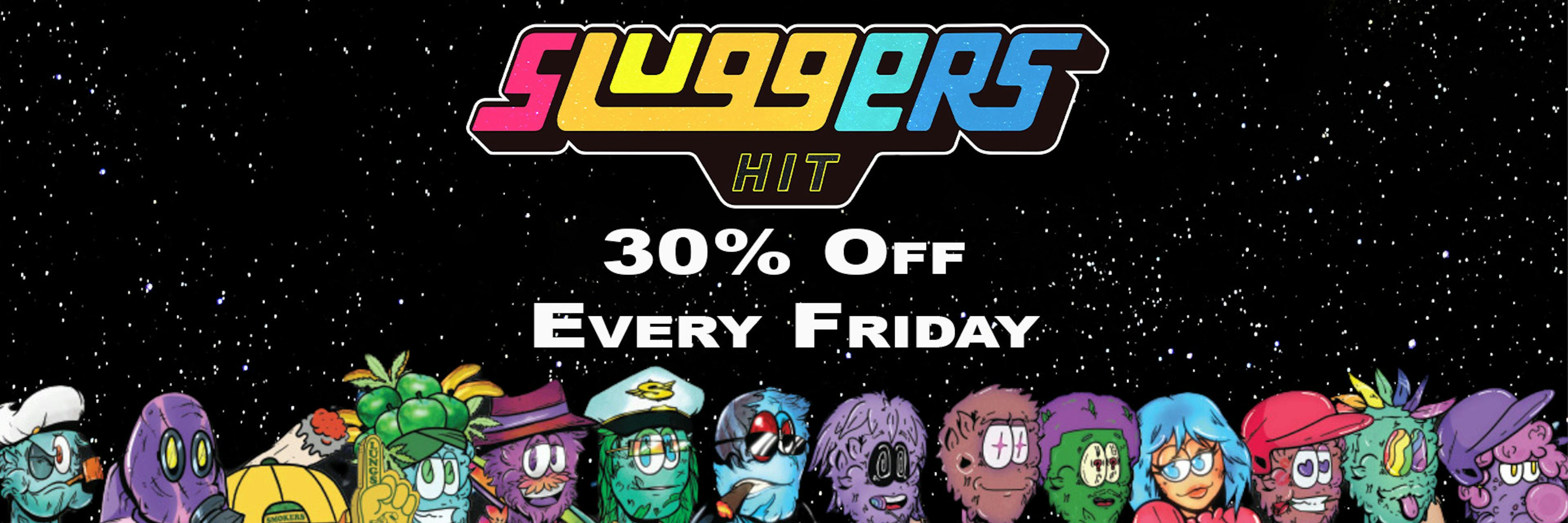 Sluggers 30% off banner