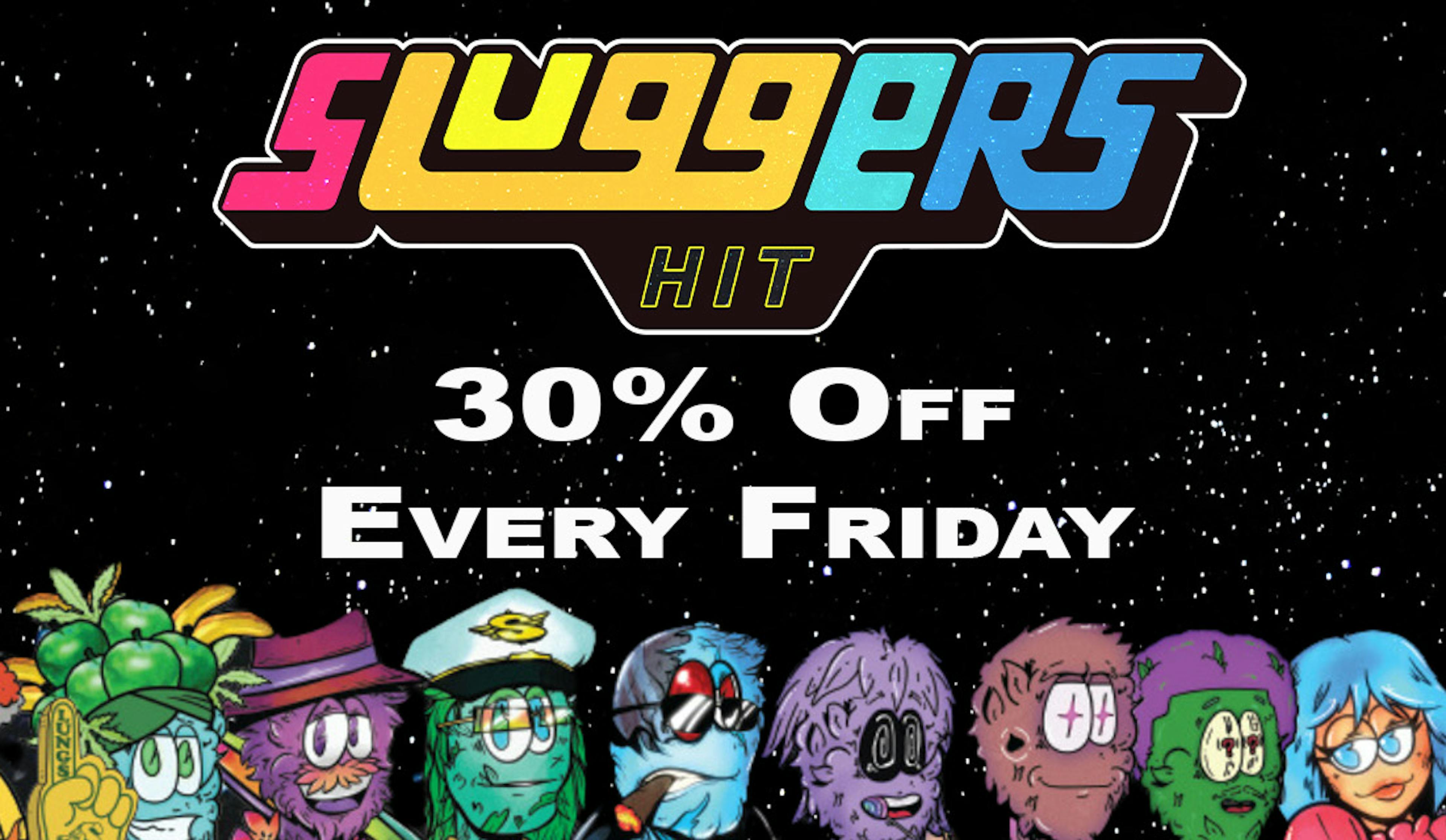 Sluggers 30% off banner