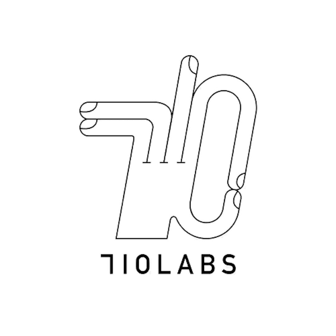 710 Labs logo in black and white, featuring a stylized “710” design with bold, flowing lines above the text “710 LABS” in uppercase font.