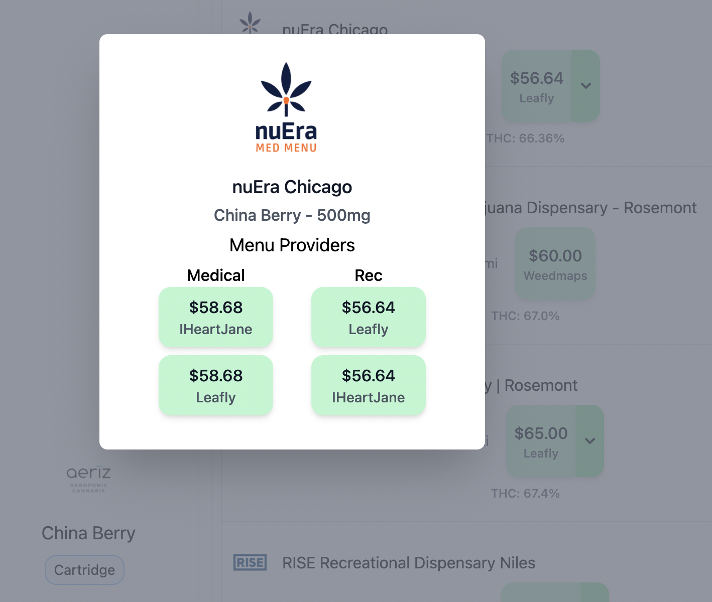 CannMenus - Cannabis Dispensary Menu Search And Insights Platform